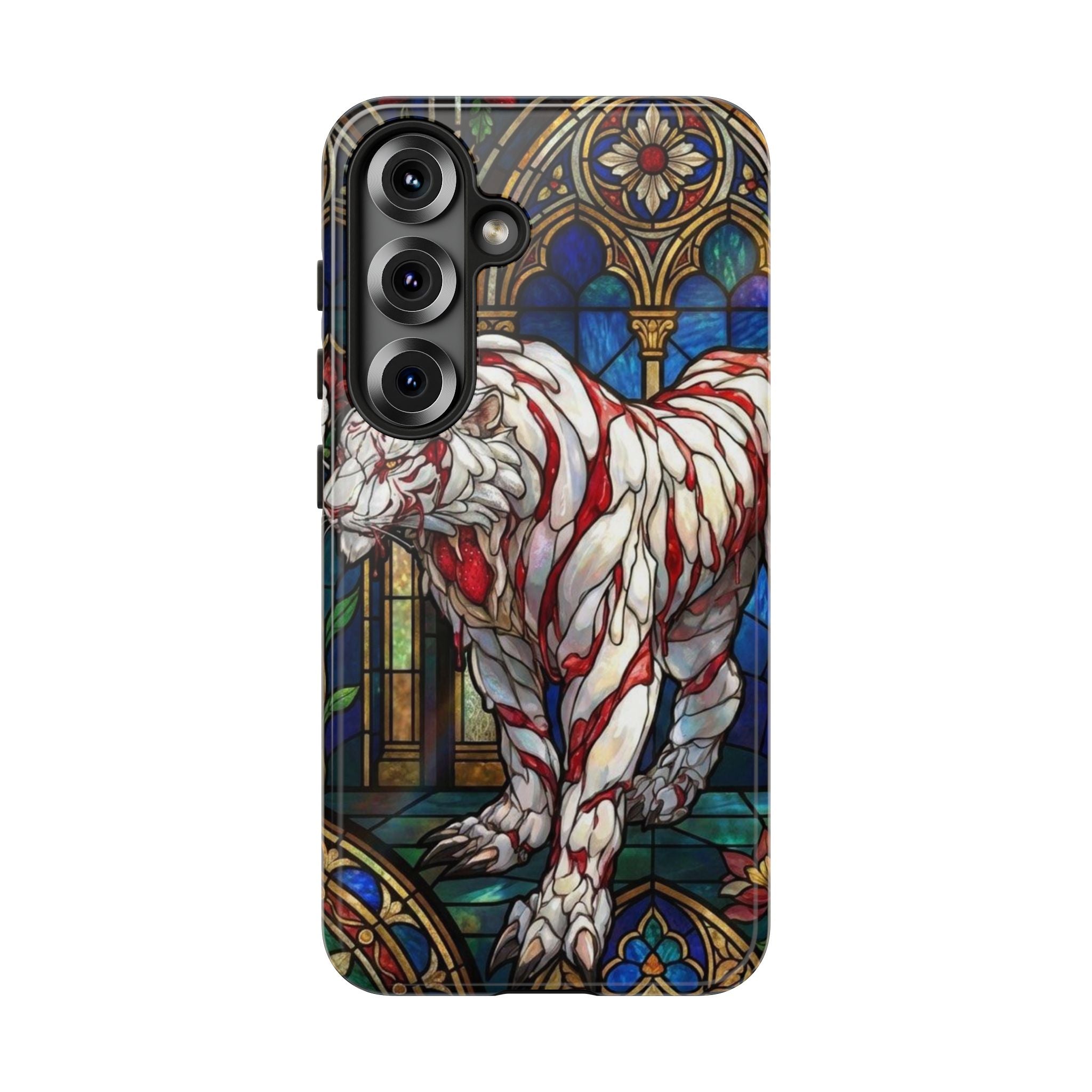 MOUMONS0011 special Stained Glass Phone Case — Protective Tough Case with Gothic Cathedral Design