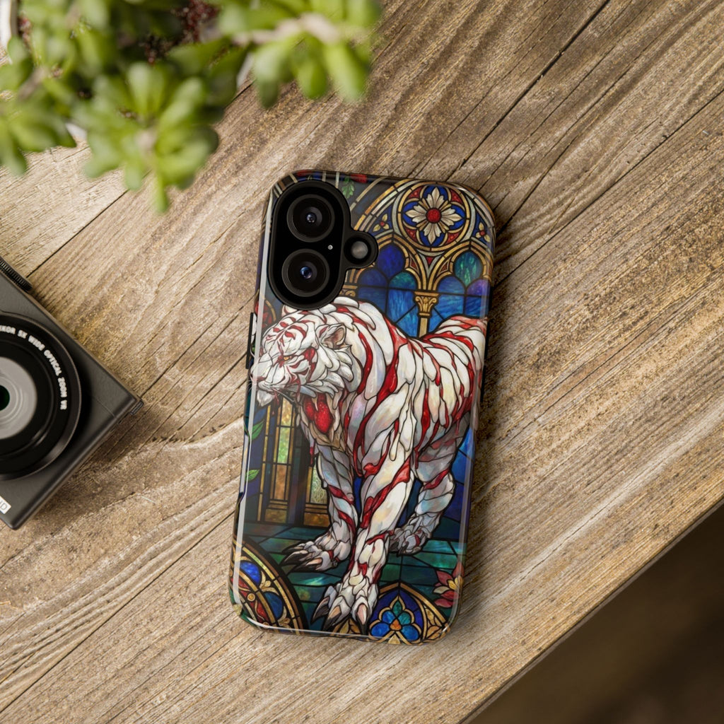 MOUMONS0011 special Stained Glass Phone Case — Protective Tough Case with Gothic Cathedral Design