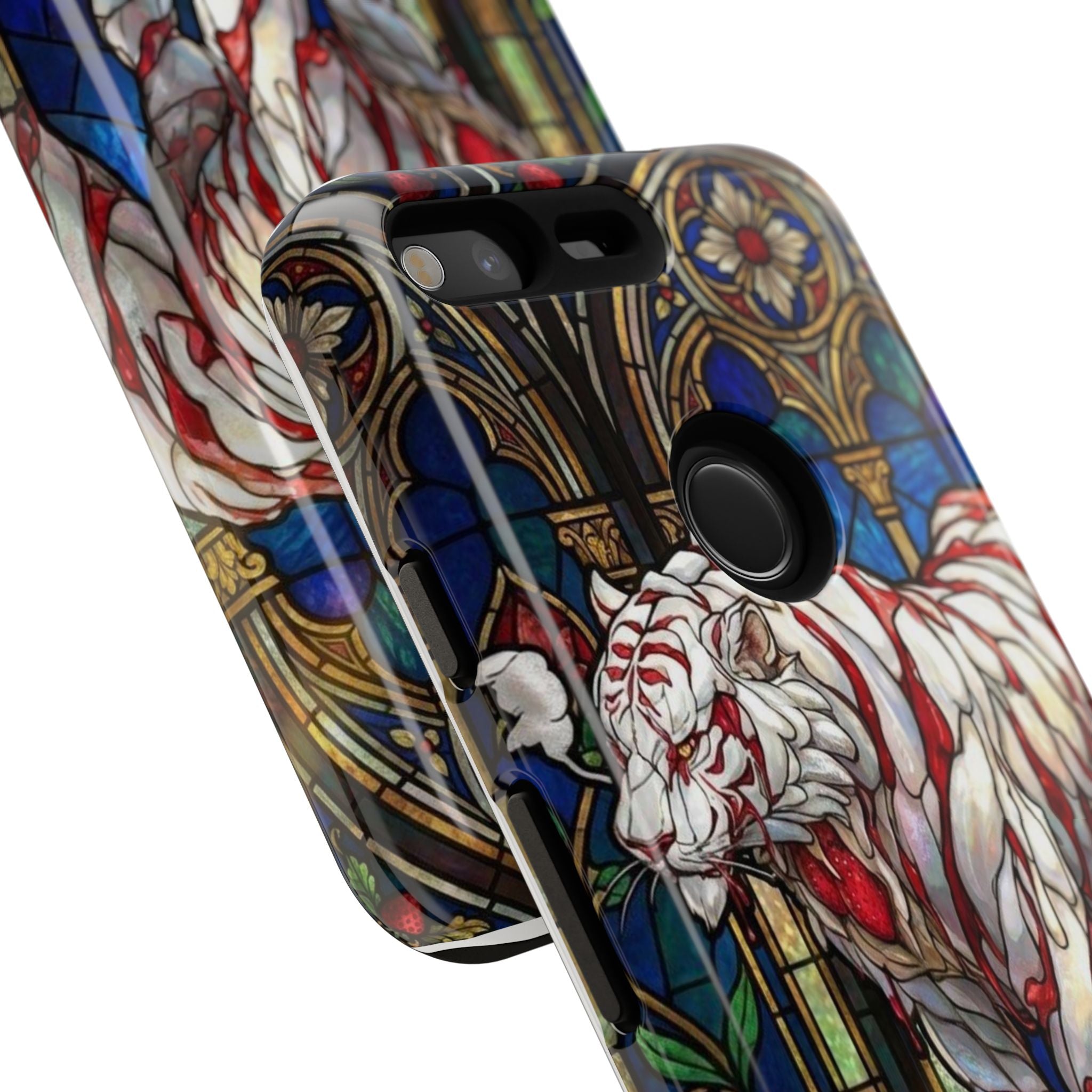 MOUMONS0011 special Stained Glass Phone Case — Protective Tough Case with Gothic Cathedral Design