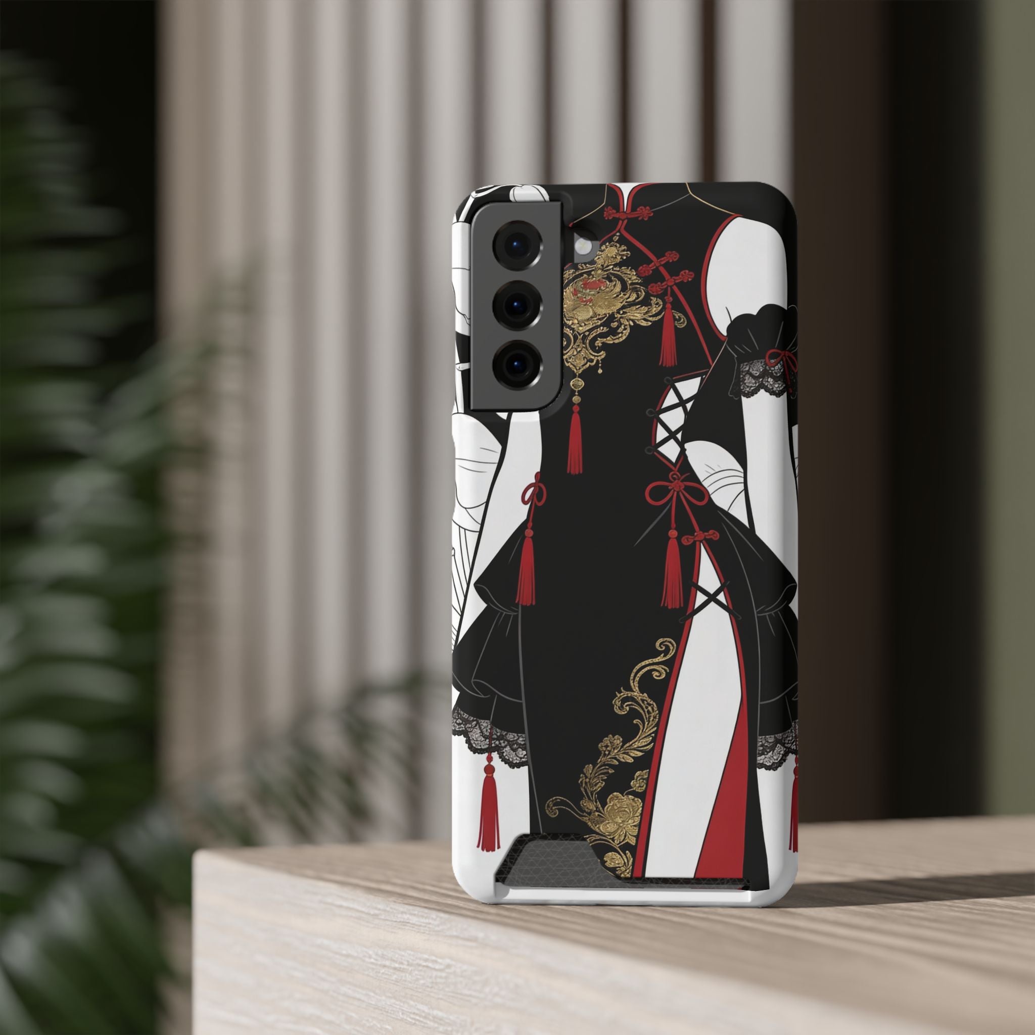 A002 Chinese Traditional Fashion Phone Case with Card Holder