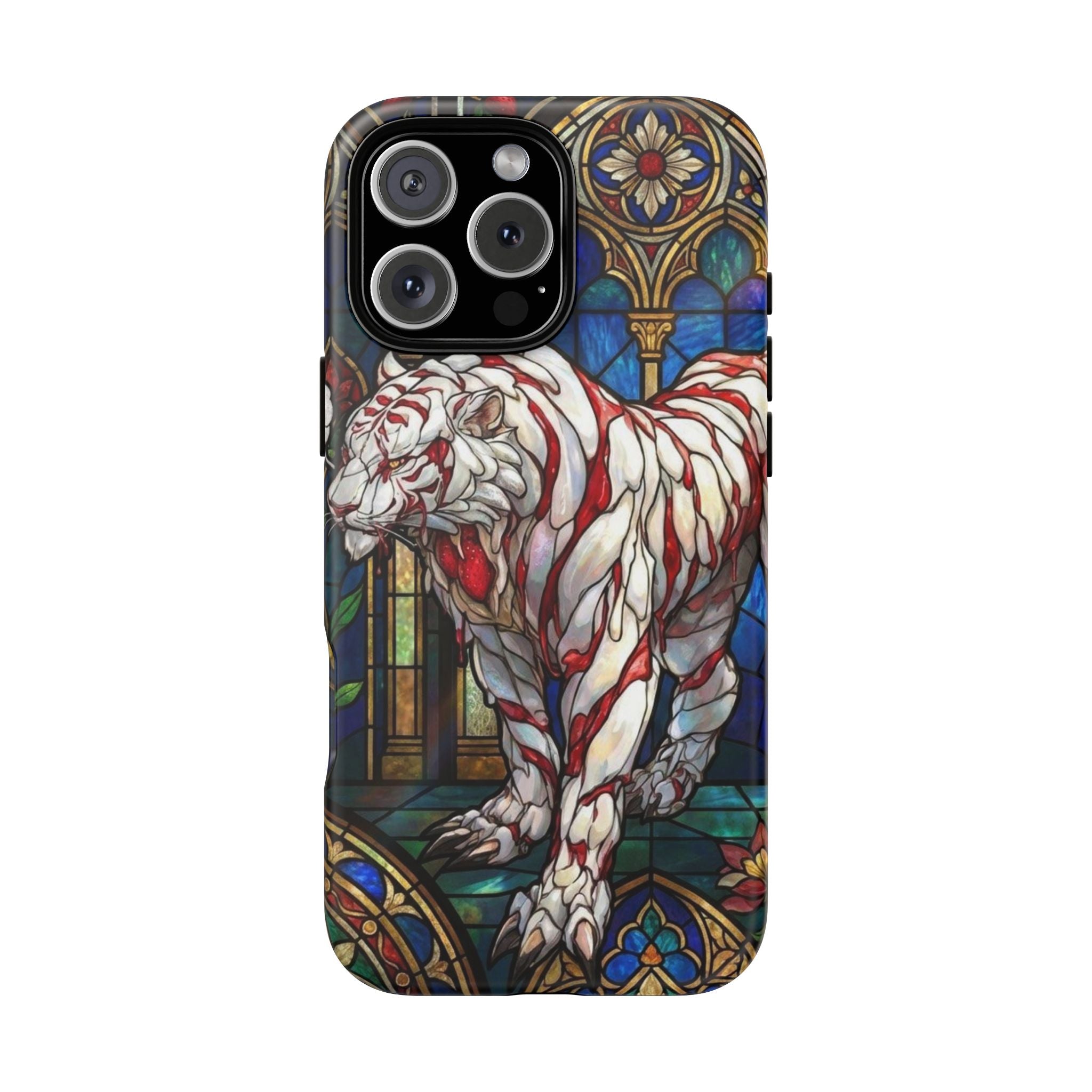 MOUMONS0011 special Stained Glass Phone Case — Protective Tough Case with Gothic Cathedral Design
