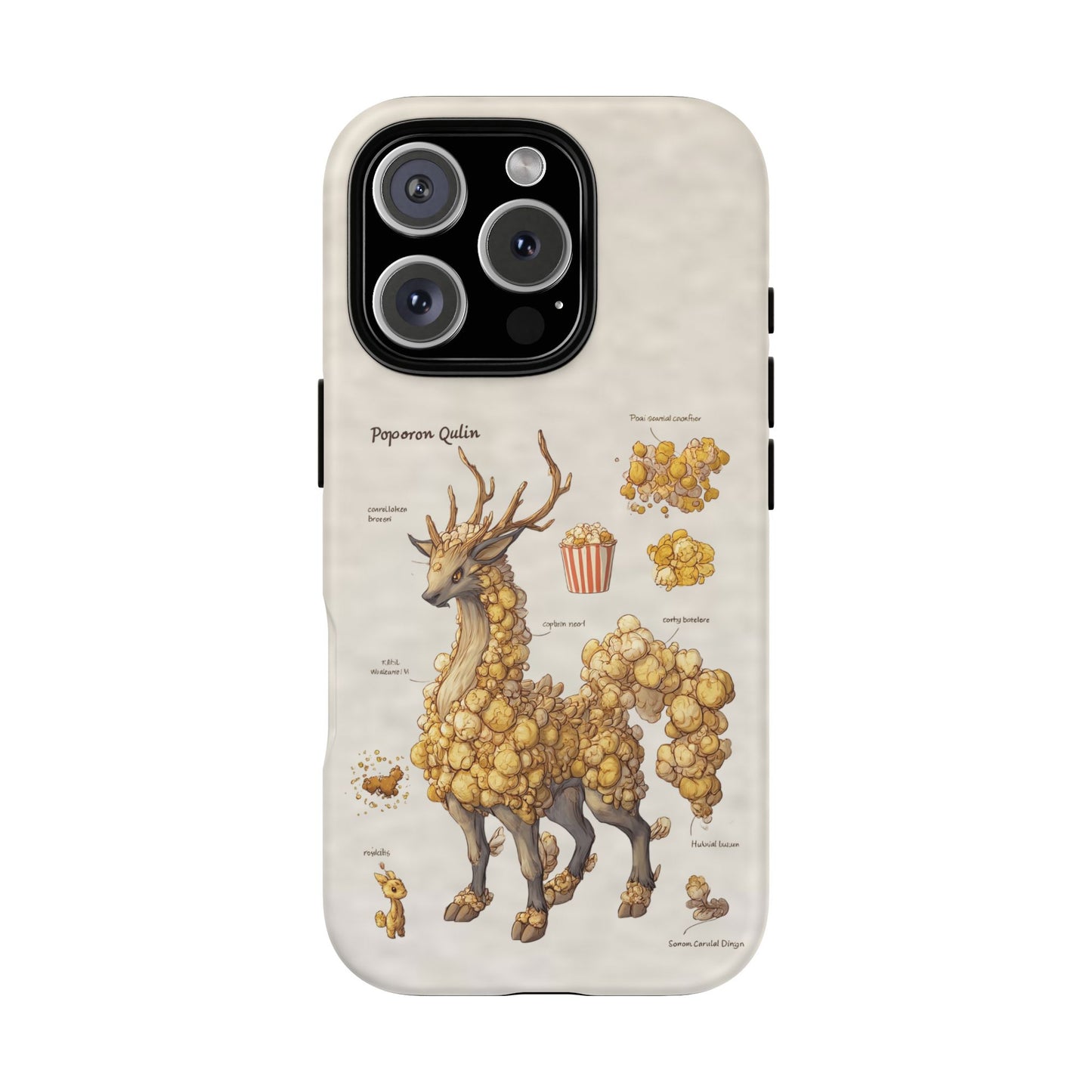 MOUMONS002 Popcorn Quill Phone Case — Cute Popcorn Creature Protective Cover