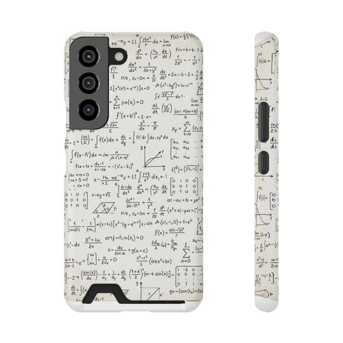 A001 Math Formula Phone Card Case — Scientific Equations Card Holder Phone Case