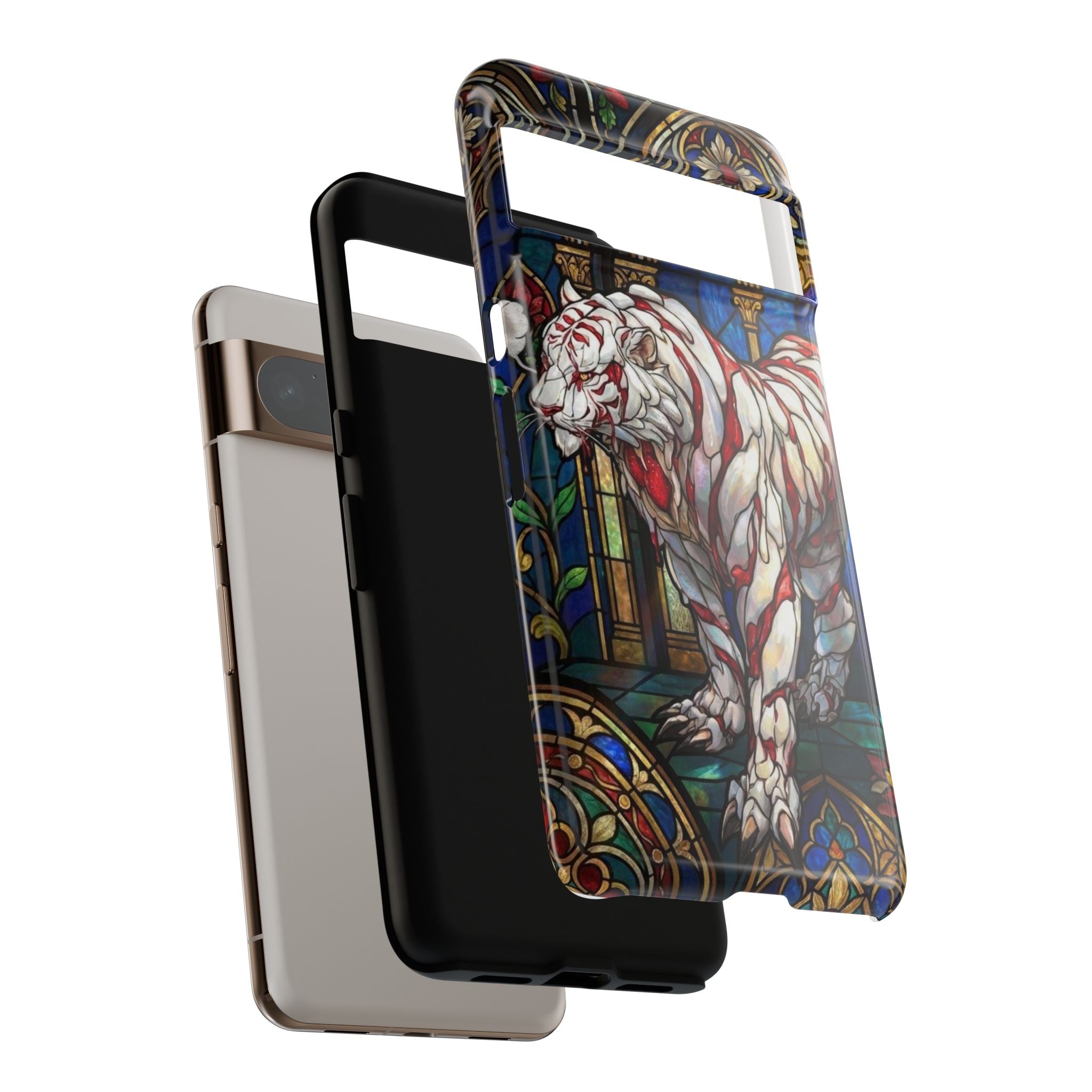 MOUMONS0011 special Stained Glass Phone Case — Protective Tough Case with Gothic Cathedral Design