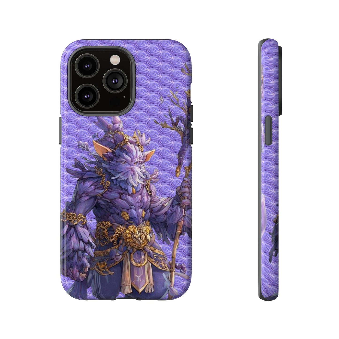 MOUMONS004 Purple Fantasy Warrior Phone Case – "Smoothie Waguizi" Art Protective Cover