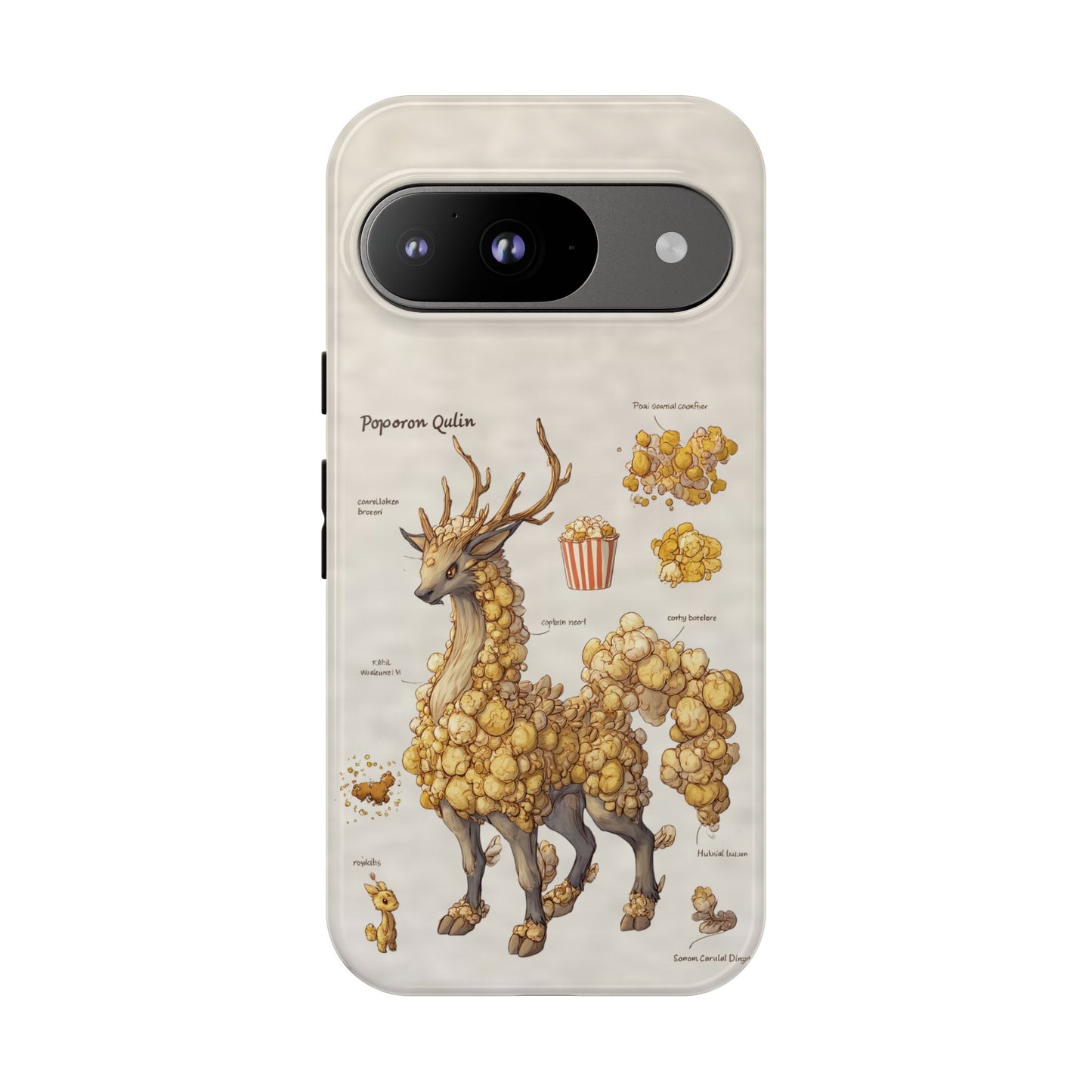 MOUMONS002 Popcorn Quill Phone Case — Cute Popcorn Creature Protective Cover