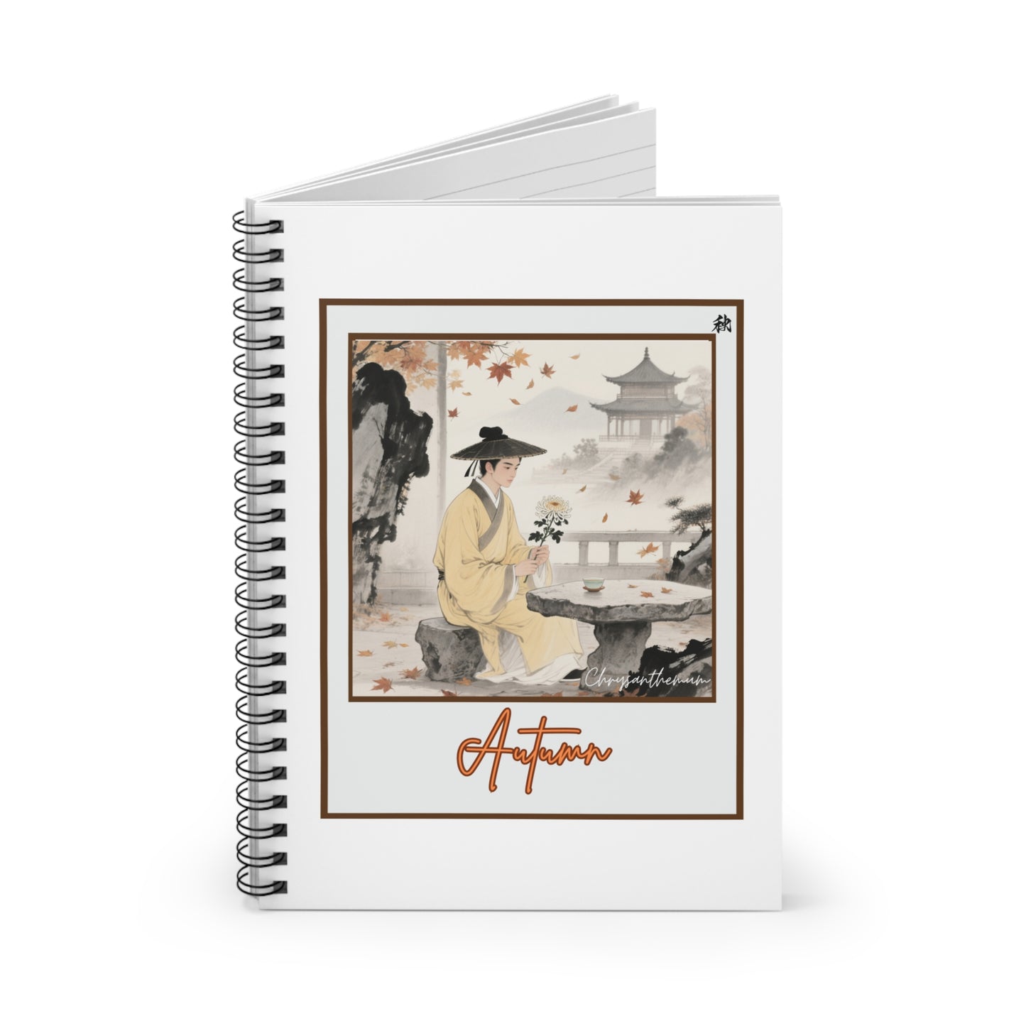 Autumn Inspired Spiral Notebook, Ruled Line Journal, Fall Notebook, Gift for Artists, Nature Lover's Diary