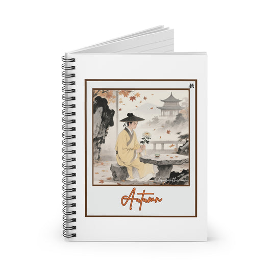 Autumn Inspired Spiral Notebook, Ruled Line Journal, Fall Notebook, Gift for Artists, Nature Lover's Diary