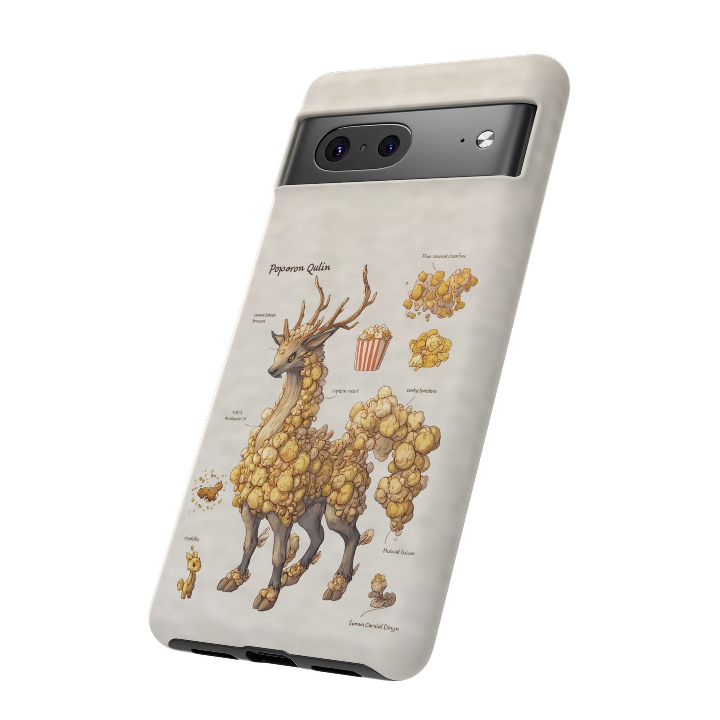 MOUMONS002 Popcorn Quill Phone Case — Cute Popcorn Creature Protective Cover