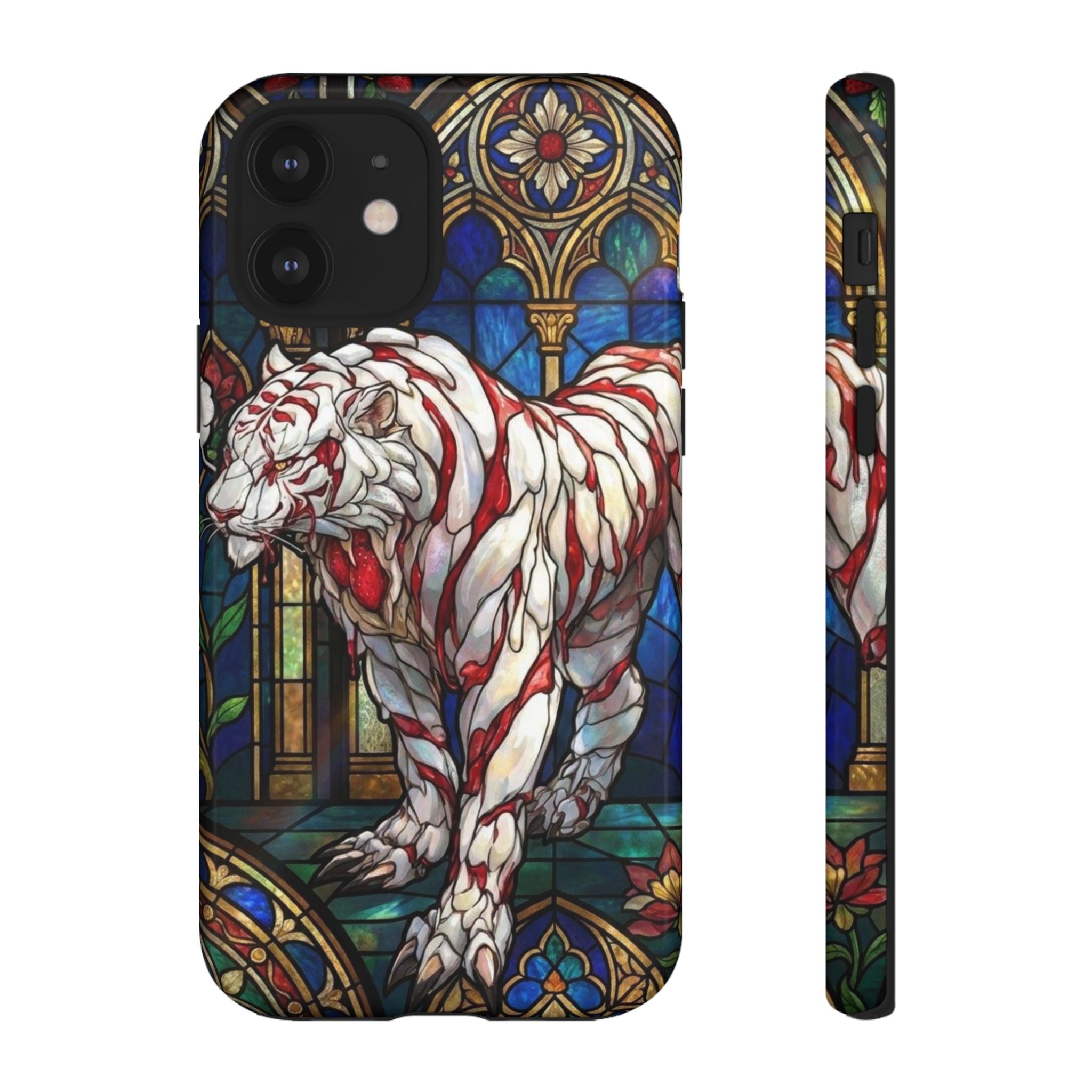 MOUMONS0011 special Stained Glass Phone Case — Protective Tough Case with Gothic Cathedral Design