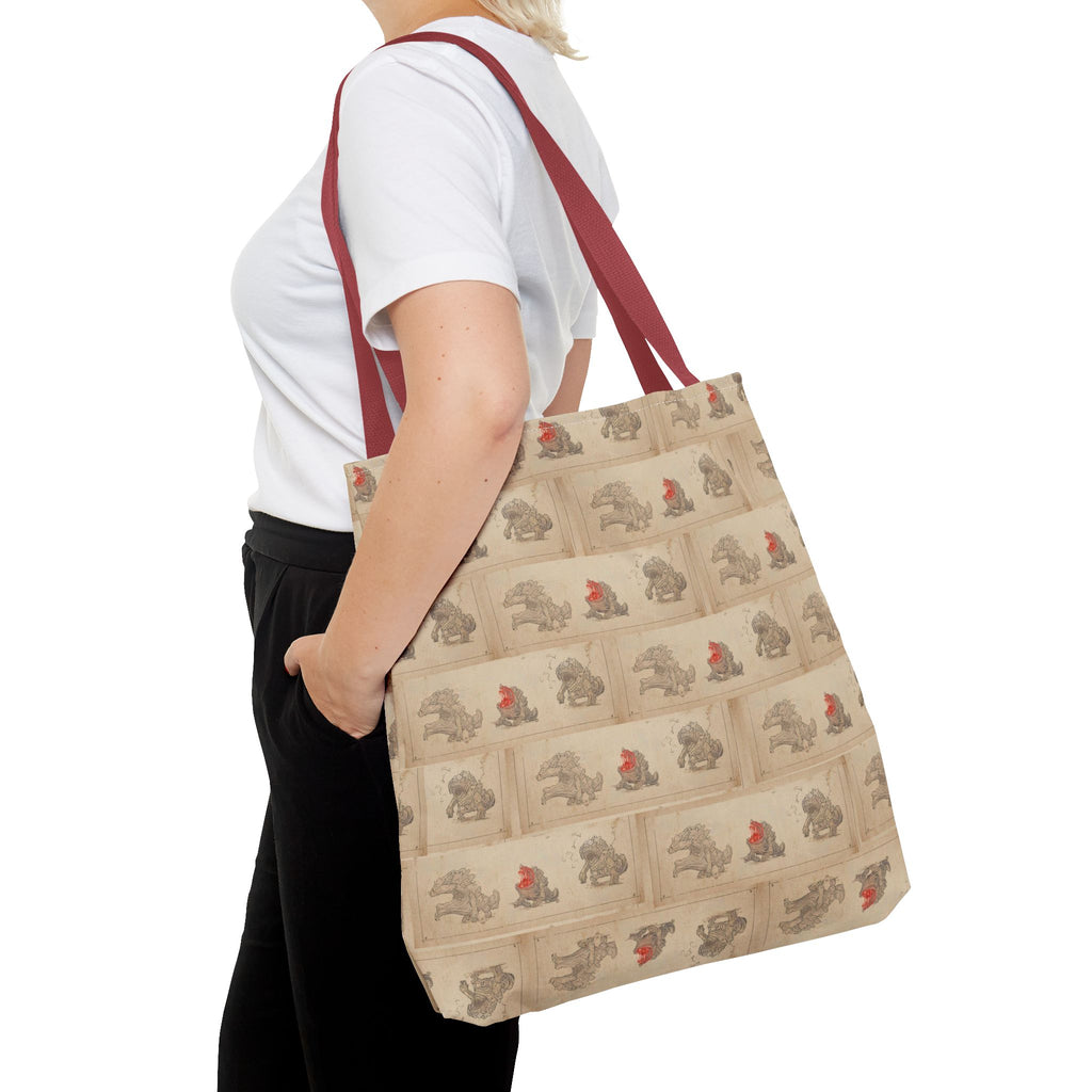 MOUMONS006 Tote Bag — Cute Retro Dog Shopper