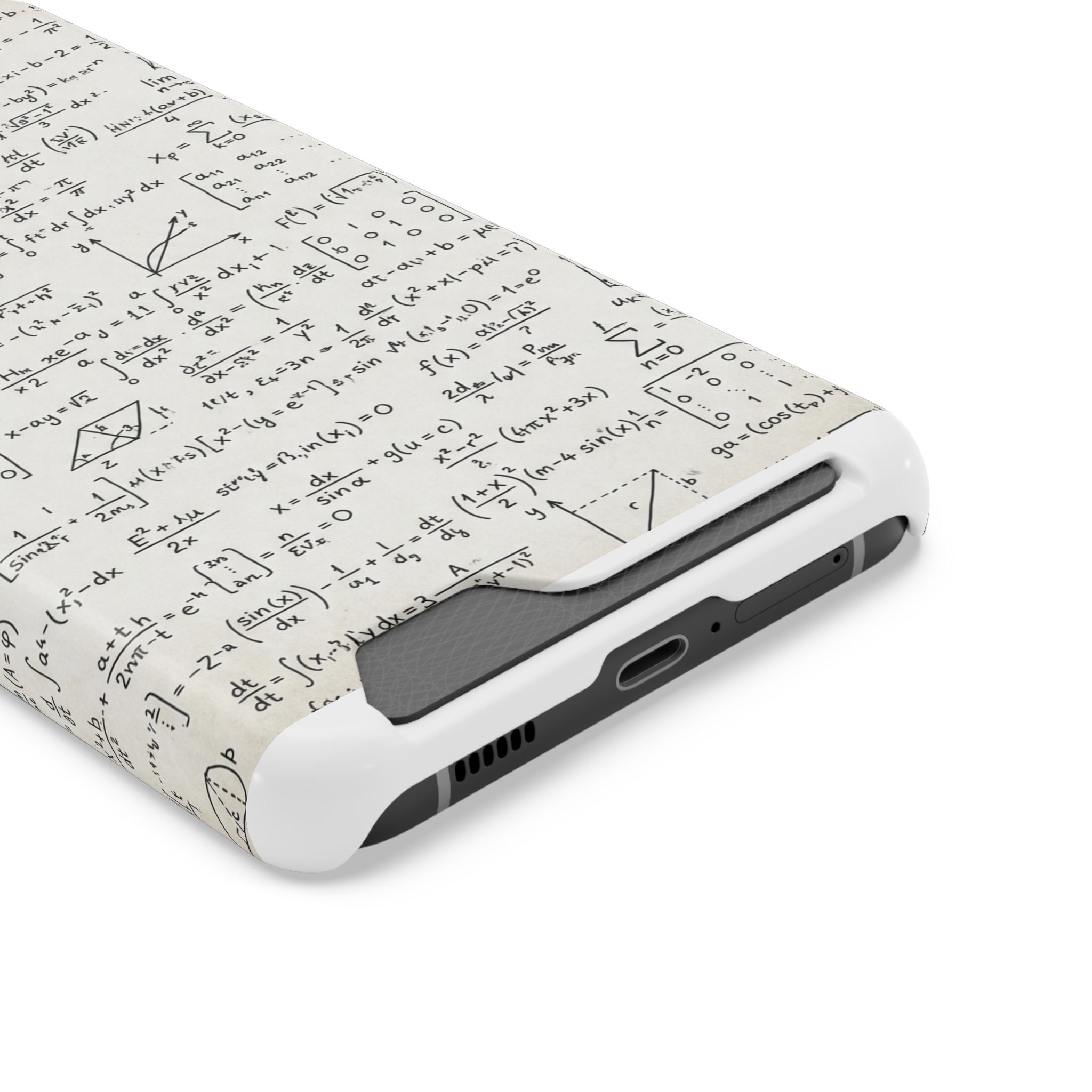 A001 Math Formula Phone Card Case — Scientific Equations Card Holder Phone Case