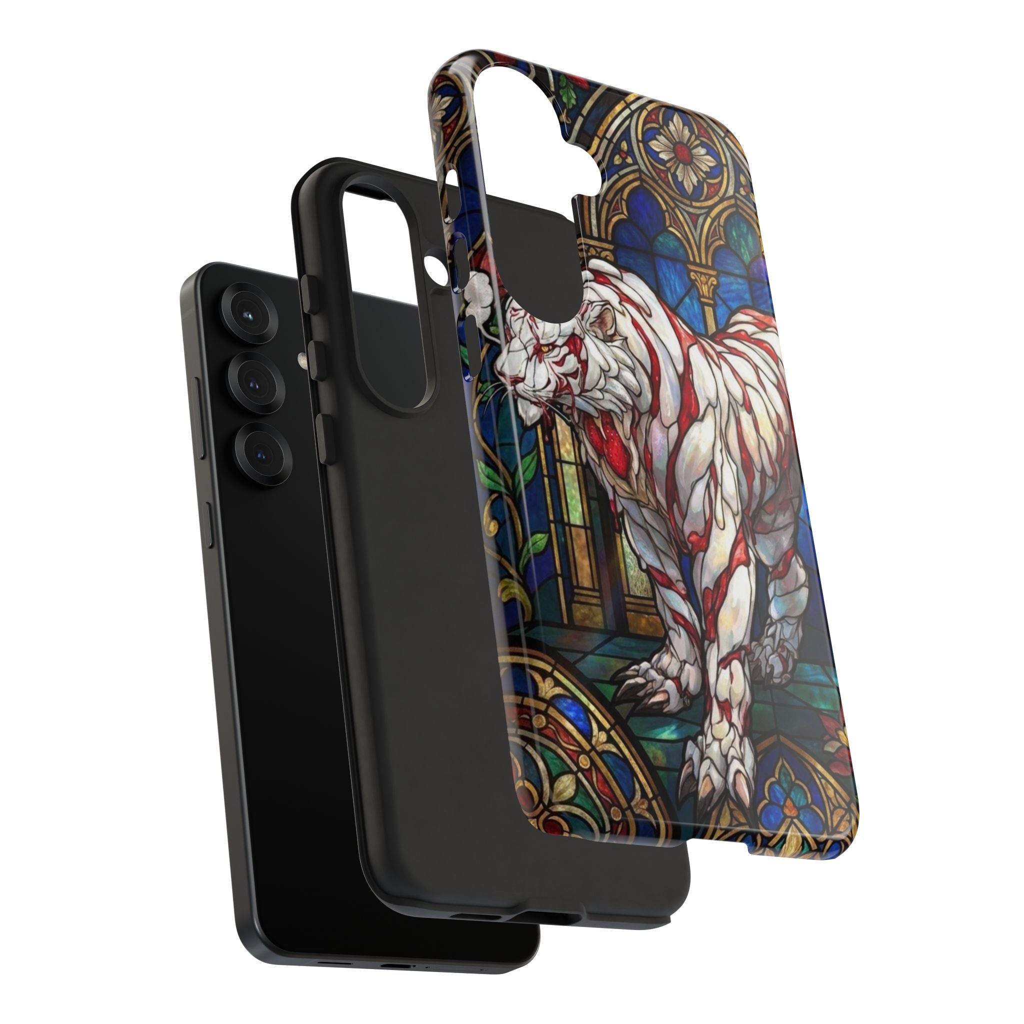 MOUMONS0011 special Stained Glass Phone Case — Protective Tough Case with Gothic Cathedral Design