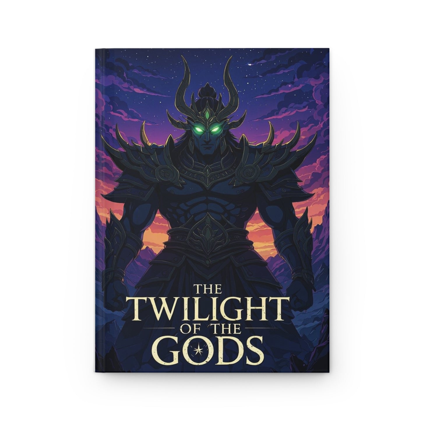 Hardcover Journal — 'The Twilight of the Gods' Fantasy Notebook (Mythic Dark Warrior Cover)