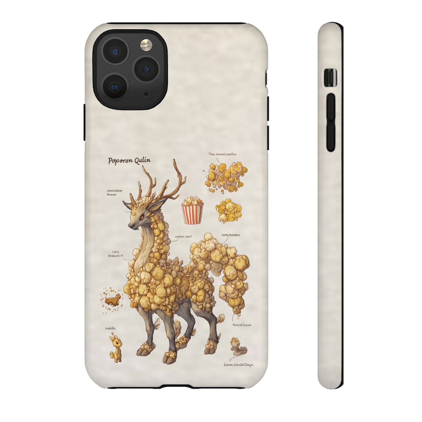 MOUMONS002 Popcorn Quill Phone Case — Cute Popcorn Creature Protective Cover