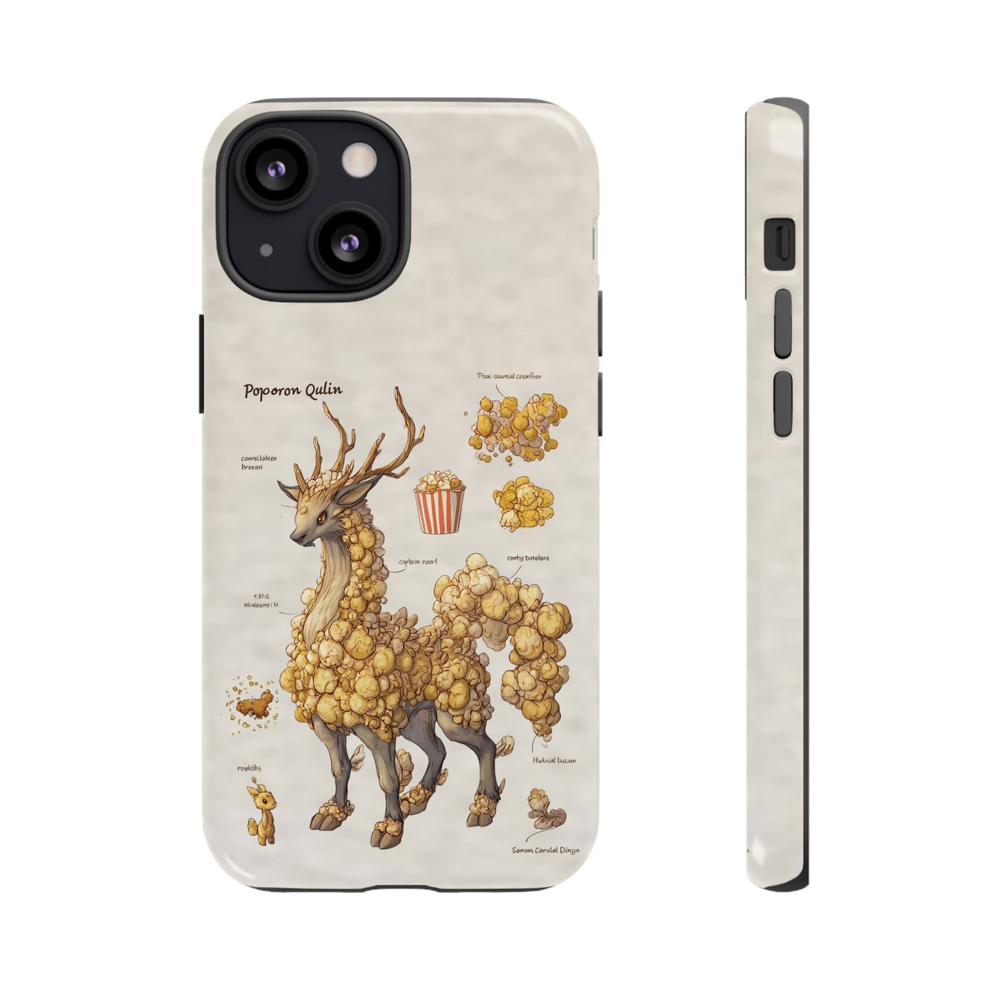 MOUMONS002 Popcorn Quill Phone Case — Cute Popcorn Creature Protective Cover