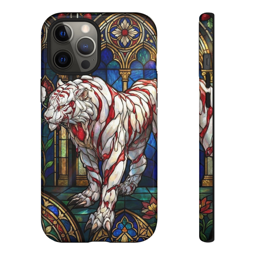 MOUMONS0011 special Stained Glass Phone Case — Protective Tough Case with Gothic Cathedral Design