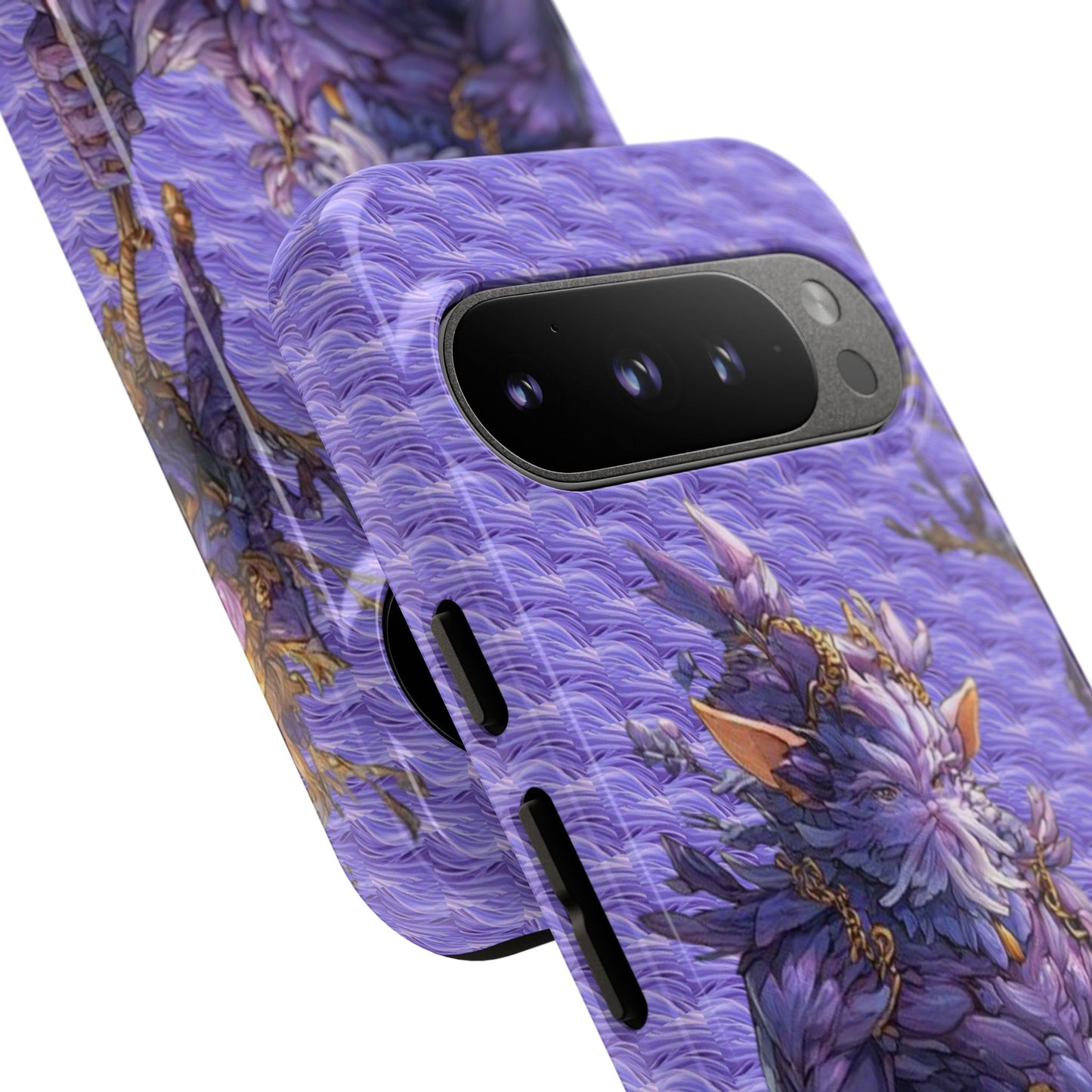 MOUMONS004 Purple Fantasy Warrior Phone Case – "Smoothie Waguizi" Art Protective Cover