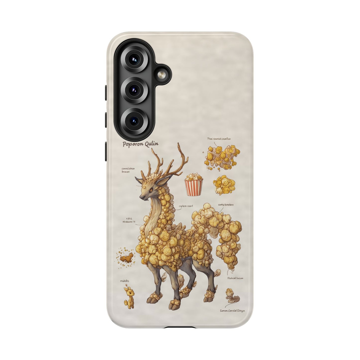 MOUMONS002 Popcorn Quill Phone Case — Cute Popcorn Creature Protective Cover