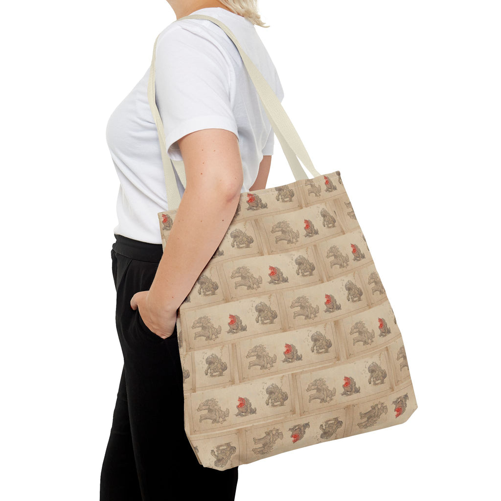 MOUMONS006 Tote Bag — Cute Retro Dog Shopper