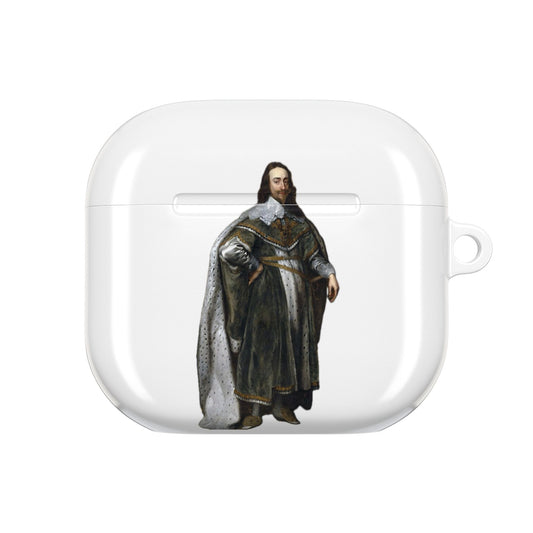 AirPods Case — Vintage Royal Portrait & Coat of Arms Protective Cover