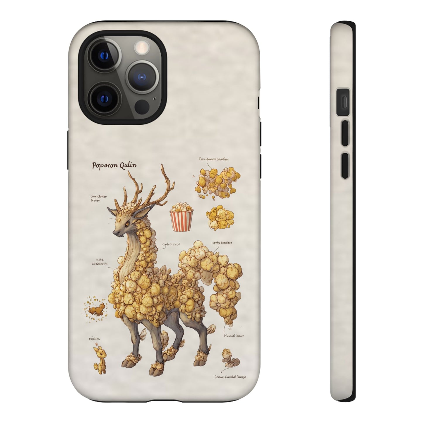 MOUMONS002 Popcorn Quill Phone Case — Cute Popcorn Creature Protective Cover