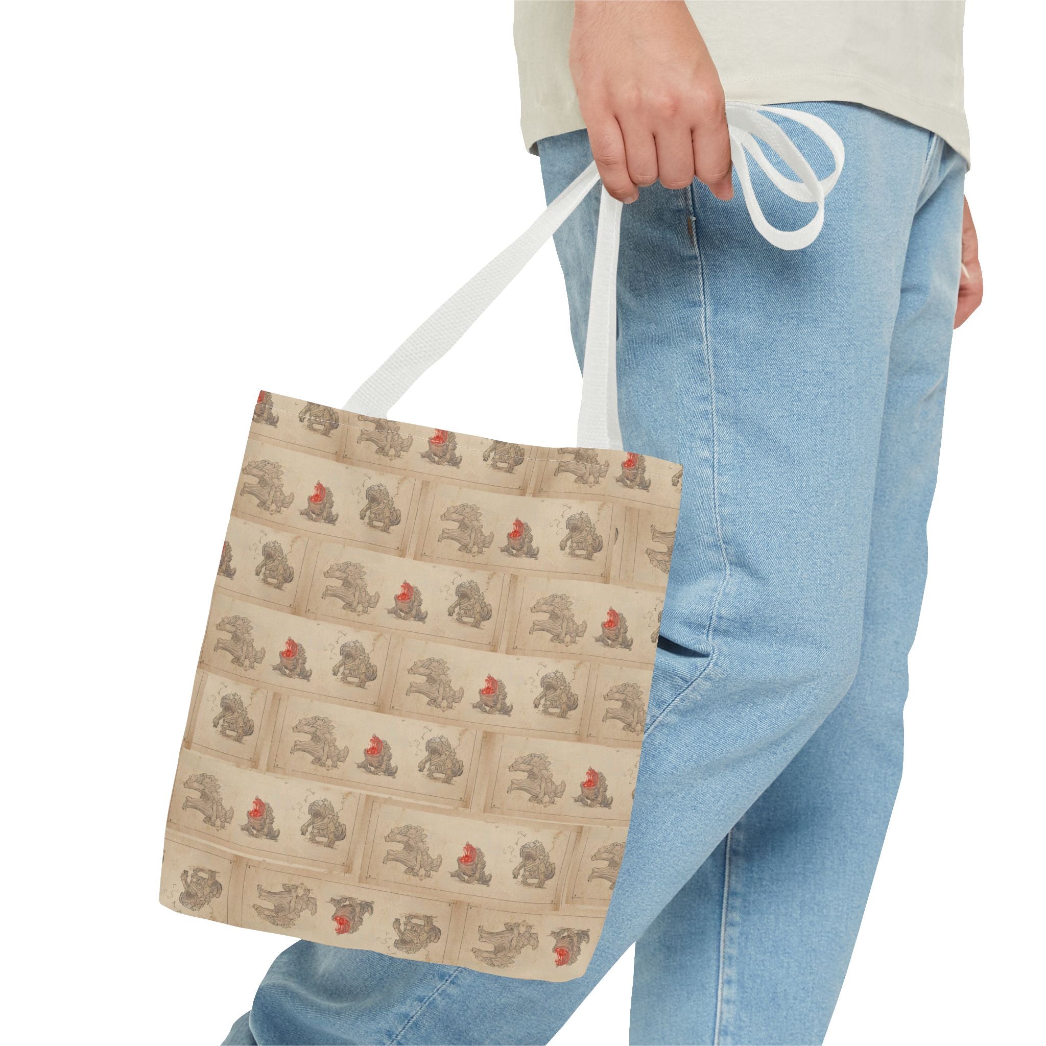 MOUMONS006 Tote Bag — Cute Retro Dog Shopper