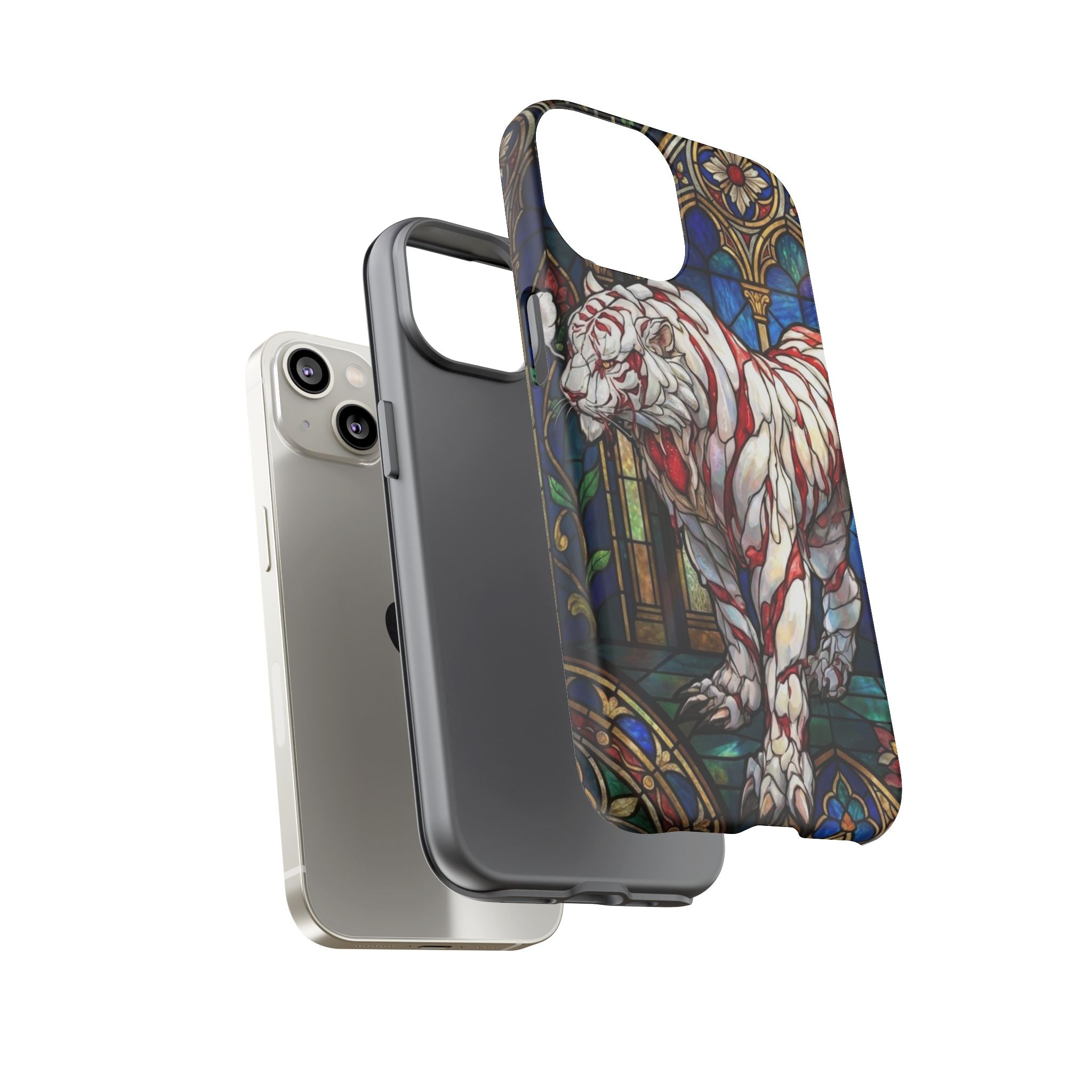 MOUMONS0011 special Stained Glass Phone Case — Protective Tough Case with Gothic Cathedral Design