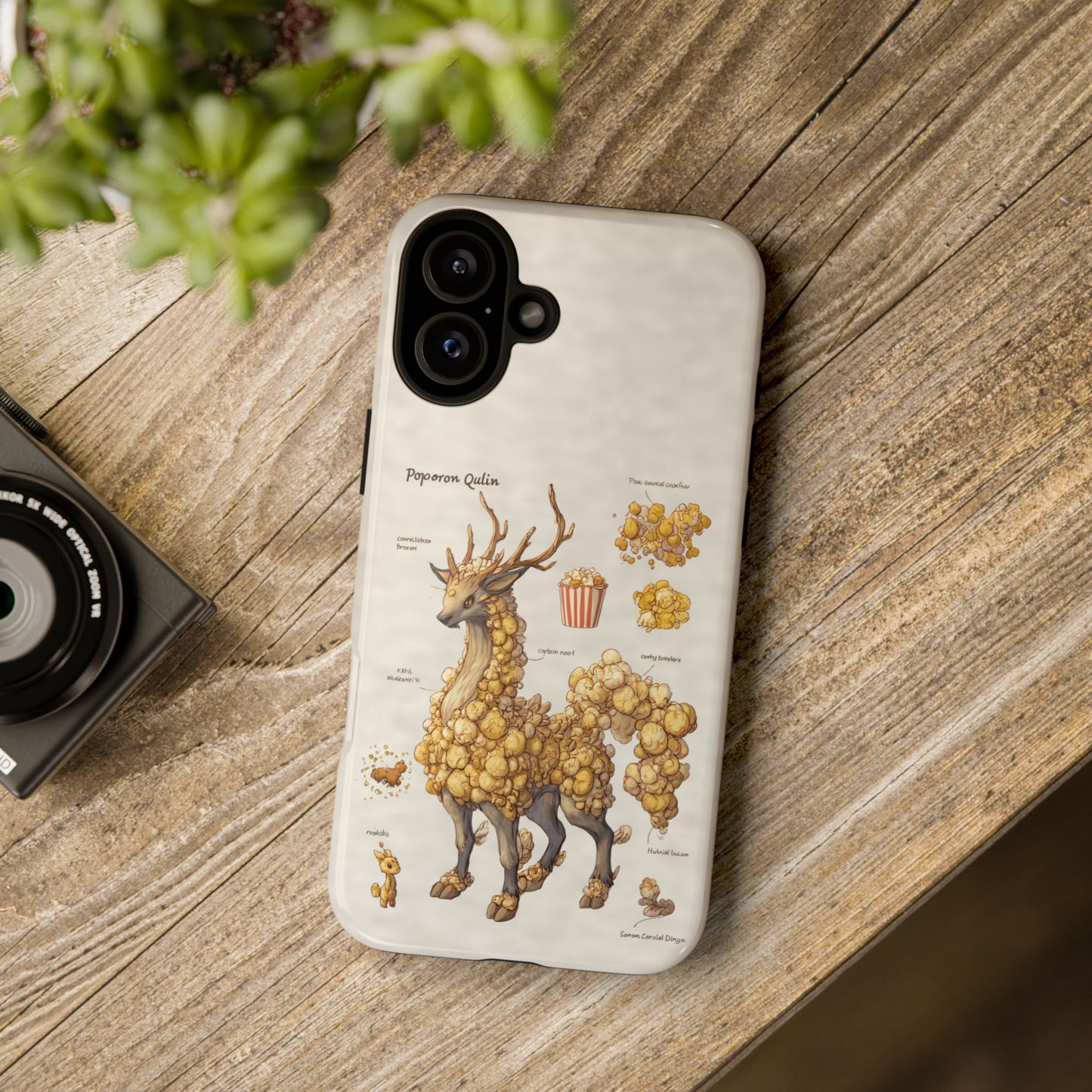 MOUMONS002 Popcorn Quill Phone Case — Cute Popcorn Creature Protective Cover