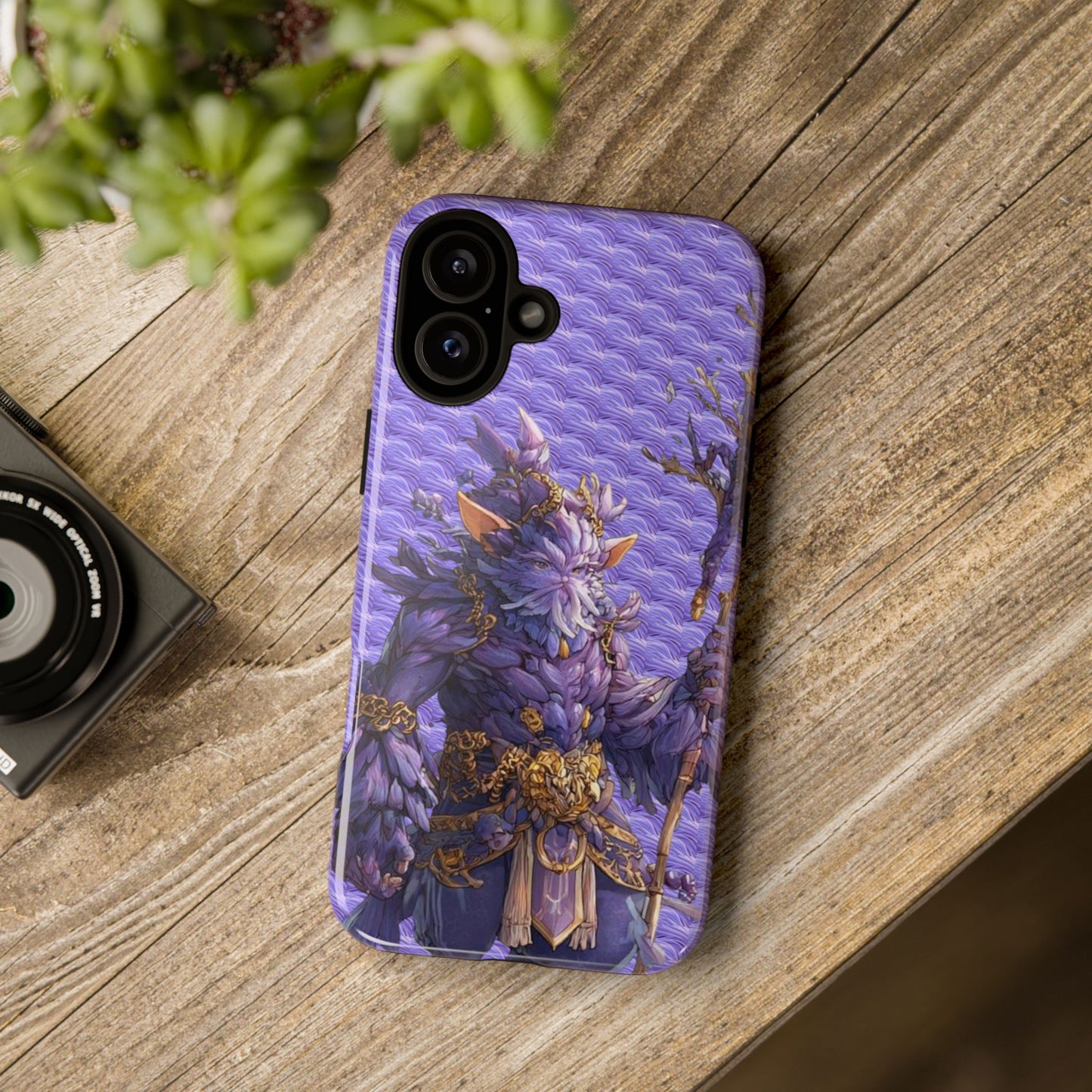MOUMONS004 Purple Fantasy Warrior Phone Case – "Smoothie Waguizi" Art Protective Cover