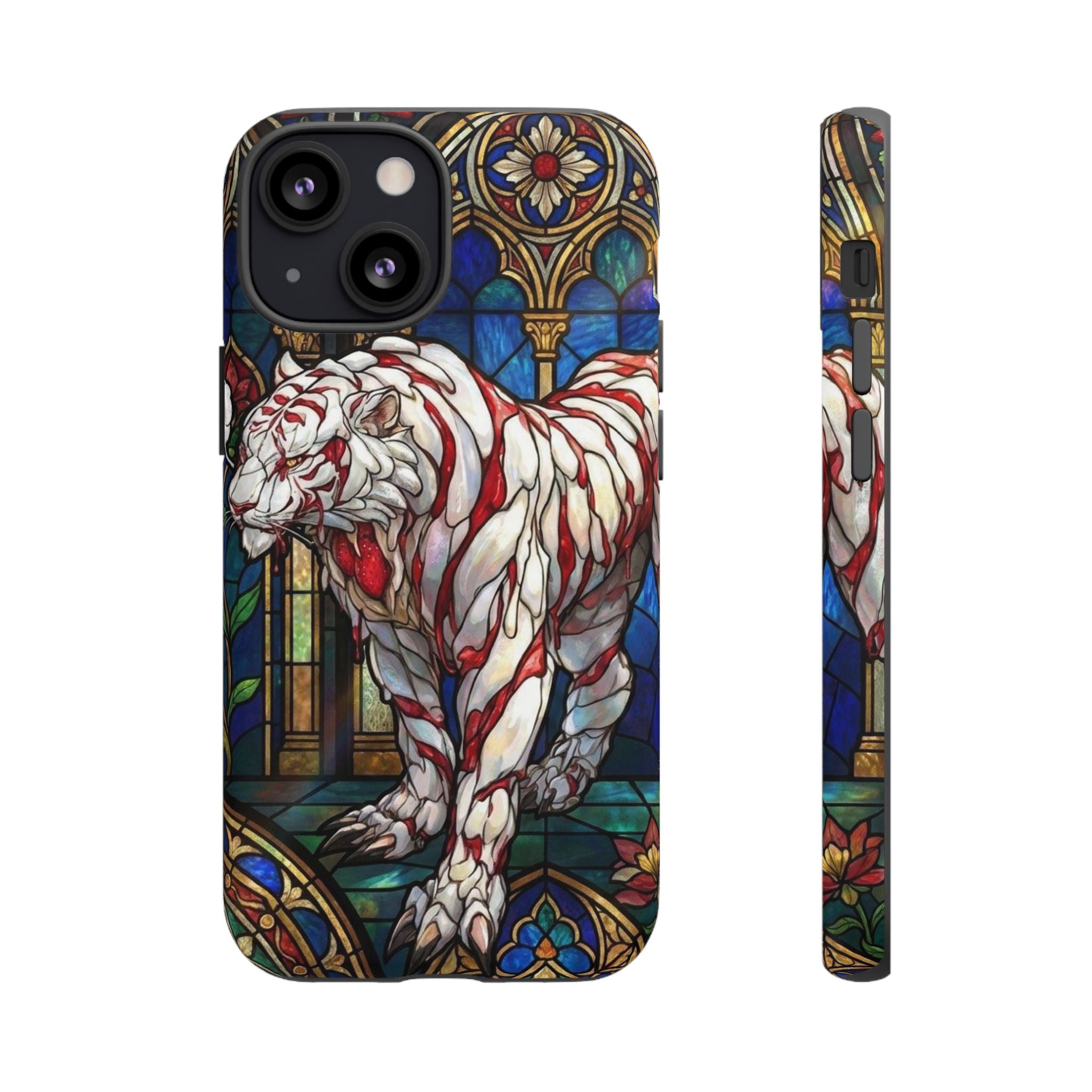 MOUMONS0011 special Stained Glass Phone Case — Protective Tough Case with Gothic Cathedral Design
