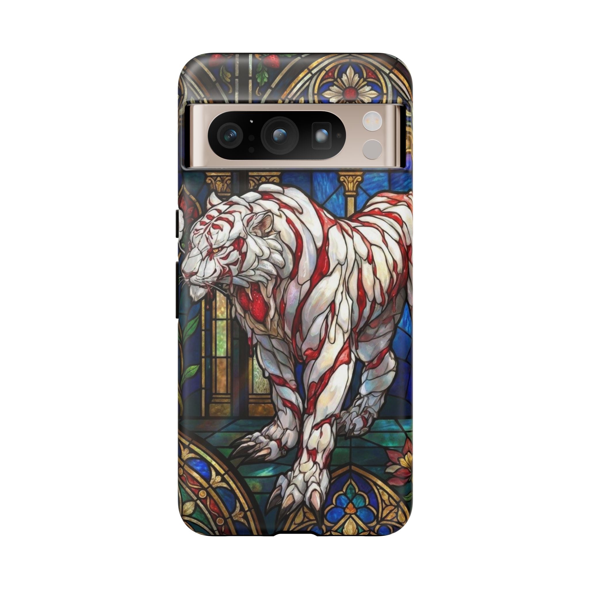 MOUMONS0011 special Stained Glass Phone Case — Protective Tough Case with Gothic Cathedral Design