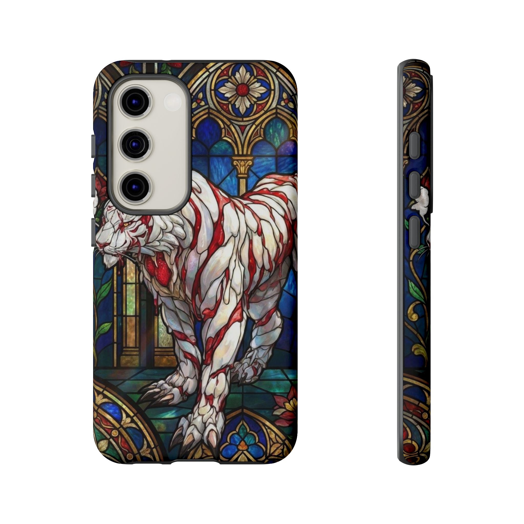 MOUMONS0011 special Stained Glass Phone Case — Protective Tough Case with Gothic Cathedral Design