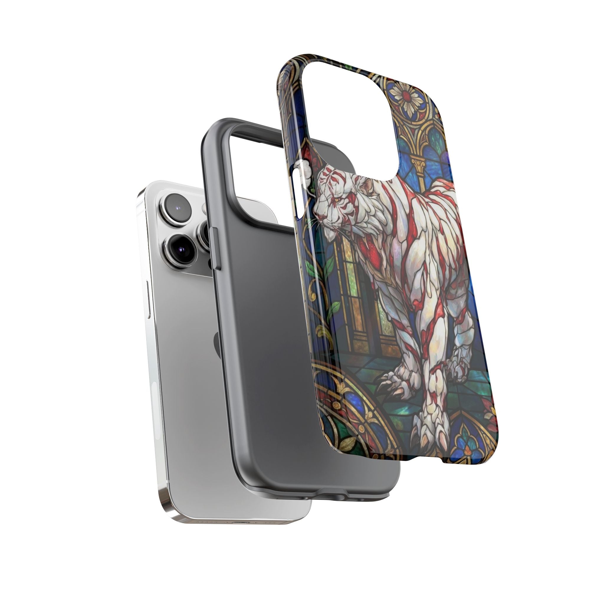 MOUMONS0011 special Stained Glass Phone Case — Protective Tough Case with Gothic Cathedral Design