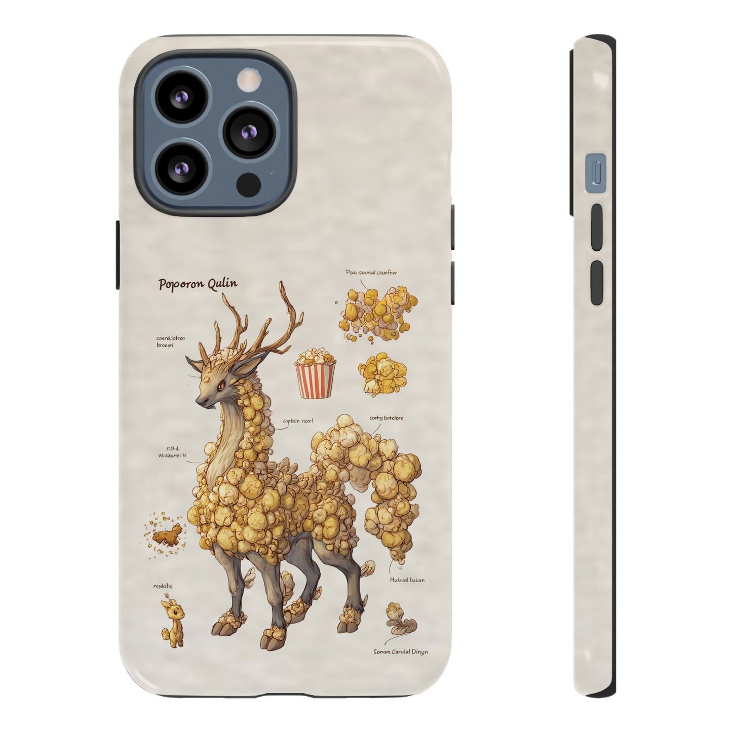 MOUMONS002 Popcorn Quill Phone Case — Cute Popcorn Creature Protective Cover