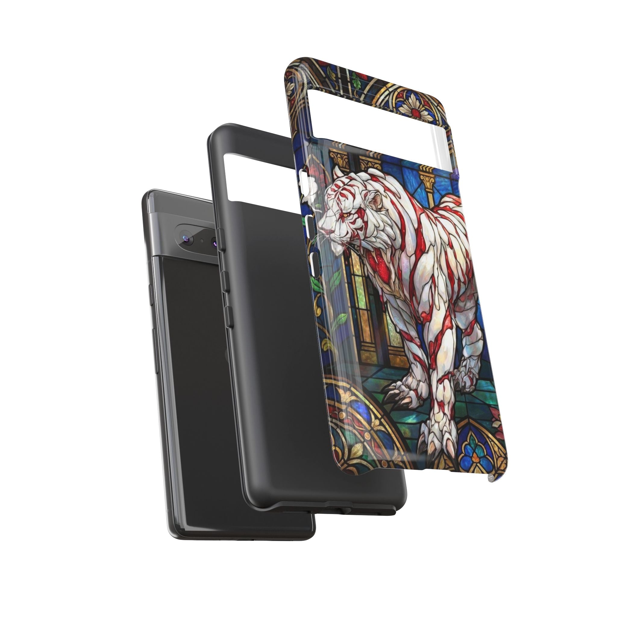 MOUMONS0011 special Stained Glass Phone Case — Protective Tough Case with Gothic Cathedral Design