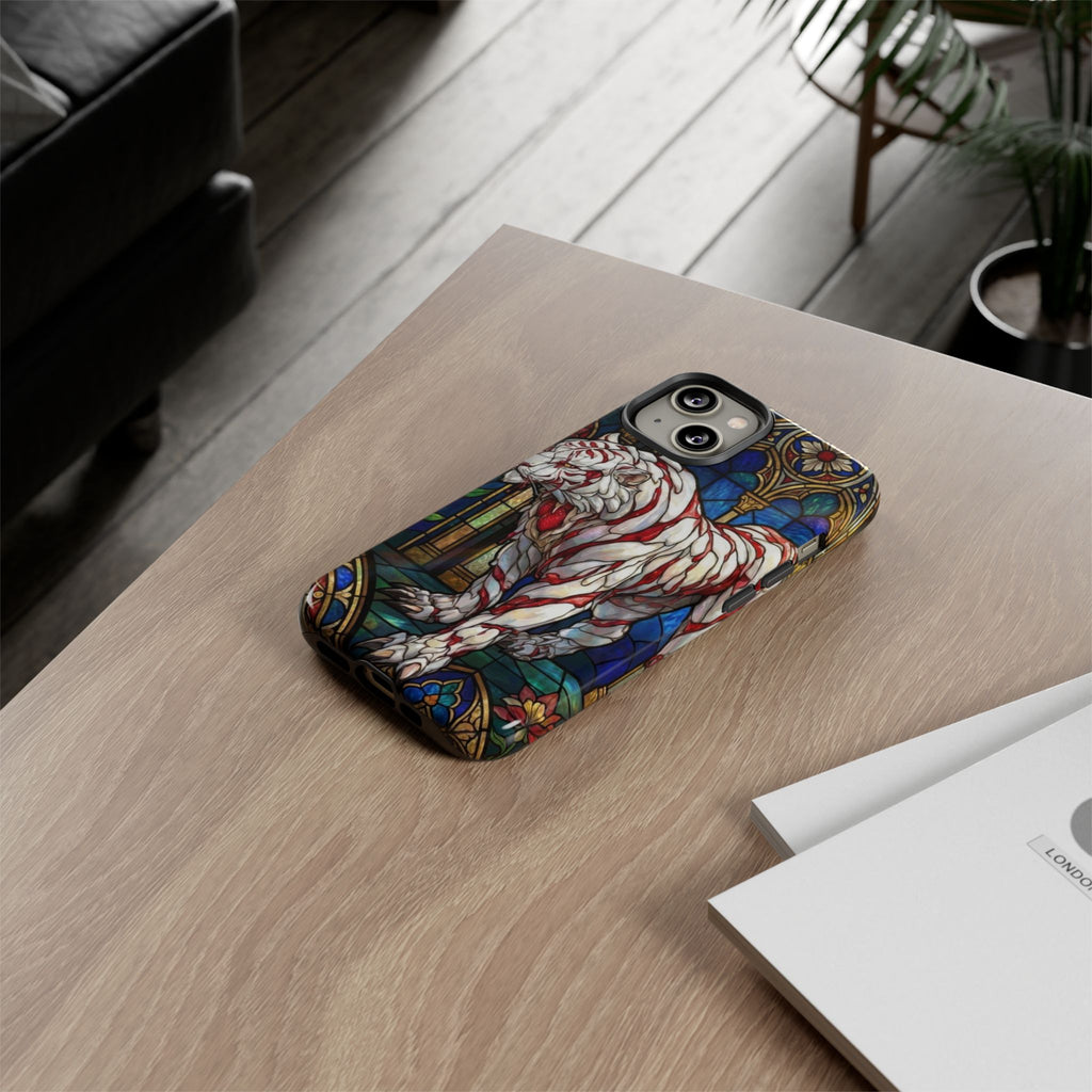 MOUMONS0011 special Stained Glass Phone Case — Protective Tough Case with Gothic Cathedral Design