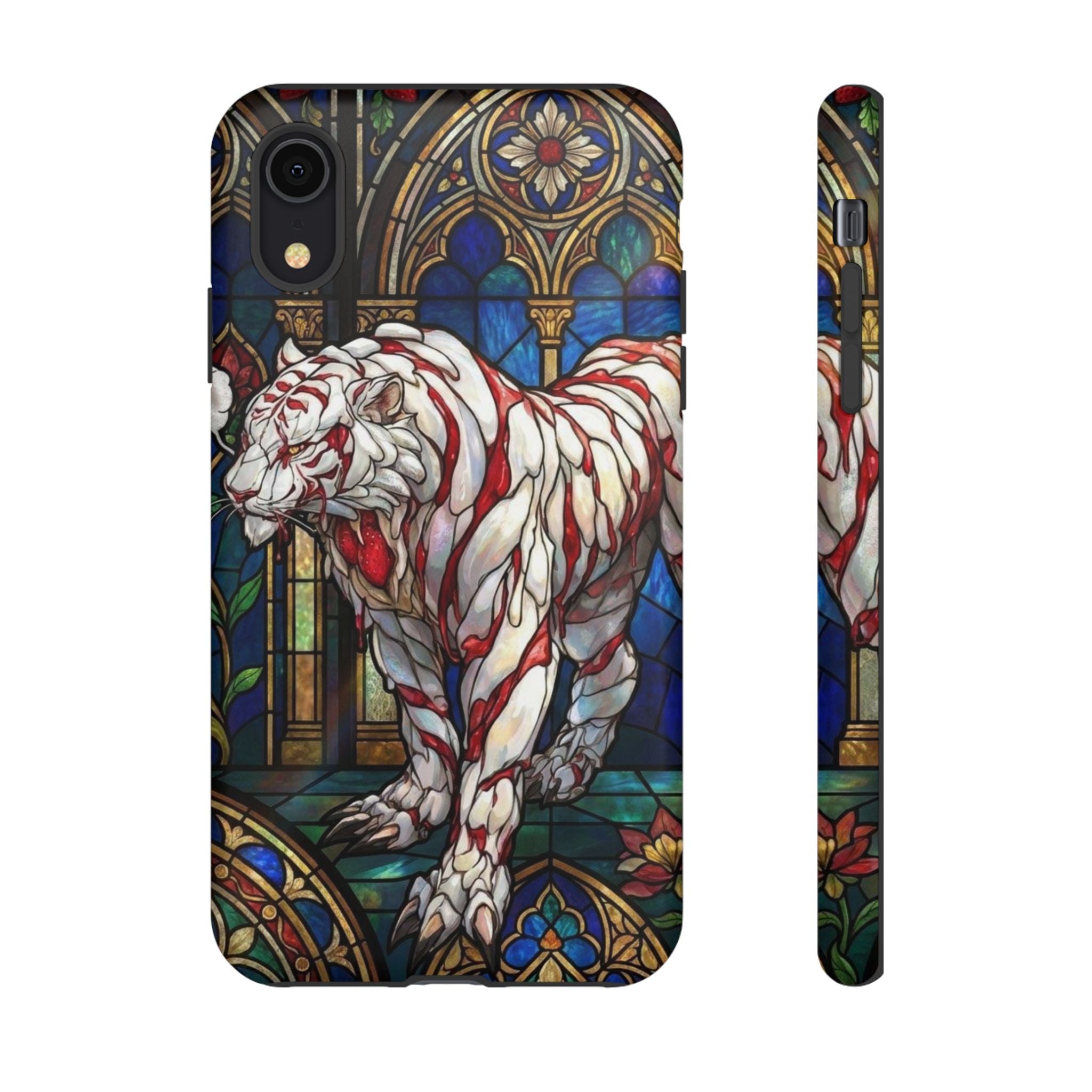 MOUMONS0011 special Stained Glass Phone Case — Protective Tough Case with Gothic Cathedral Design