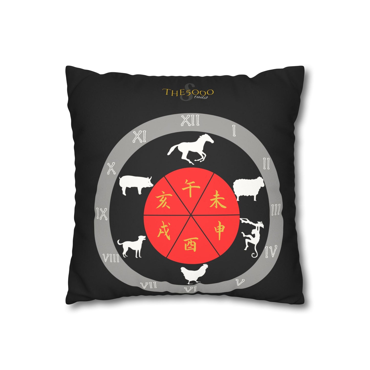 Faux Suede Zodiac Pillowcase, Chinese Zodiac Home Decor, Astrology Throw Pillow, Gift for Astrologers, Horoscope Cushion Cover