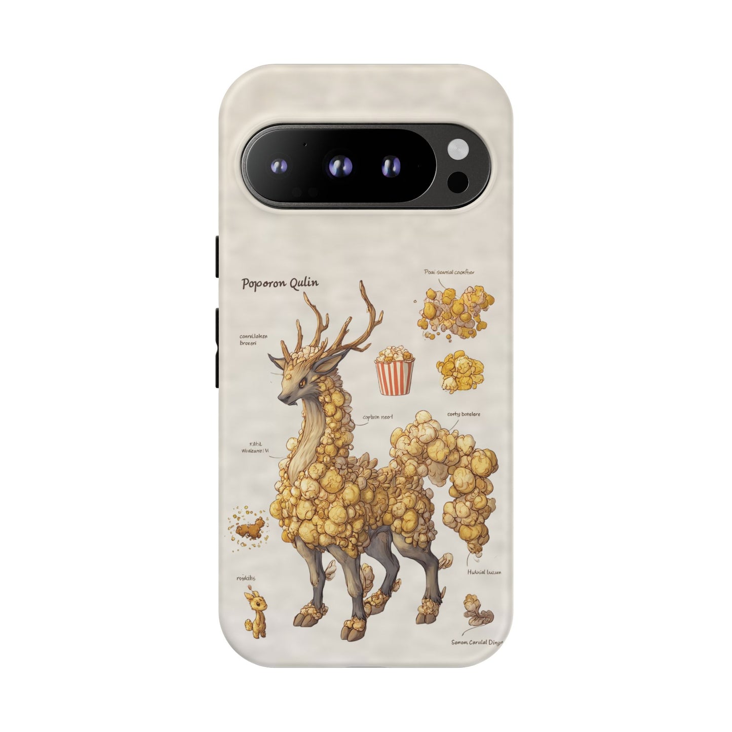 MOUMONS002 Popcorn Quill Phone Case — Cute Popcorn Creature Protective Cover