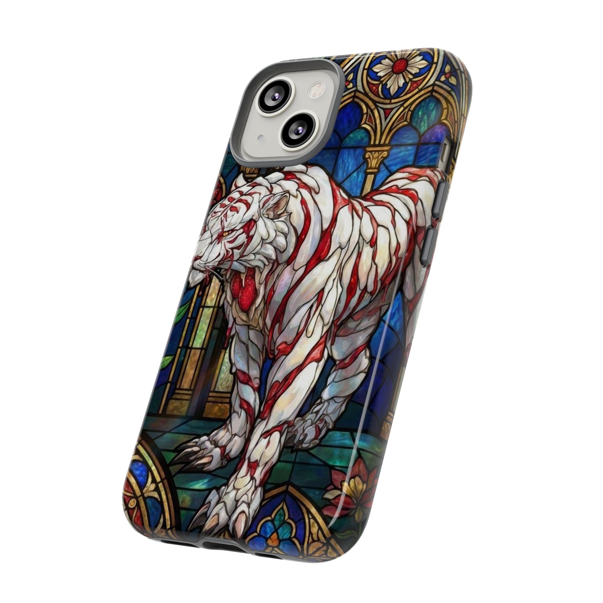MOUMONS0011 special Stained Glass Phone Case — Protective Tough Case with Gothic Cathedral Design