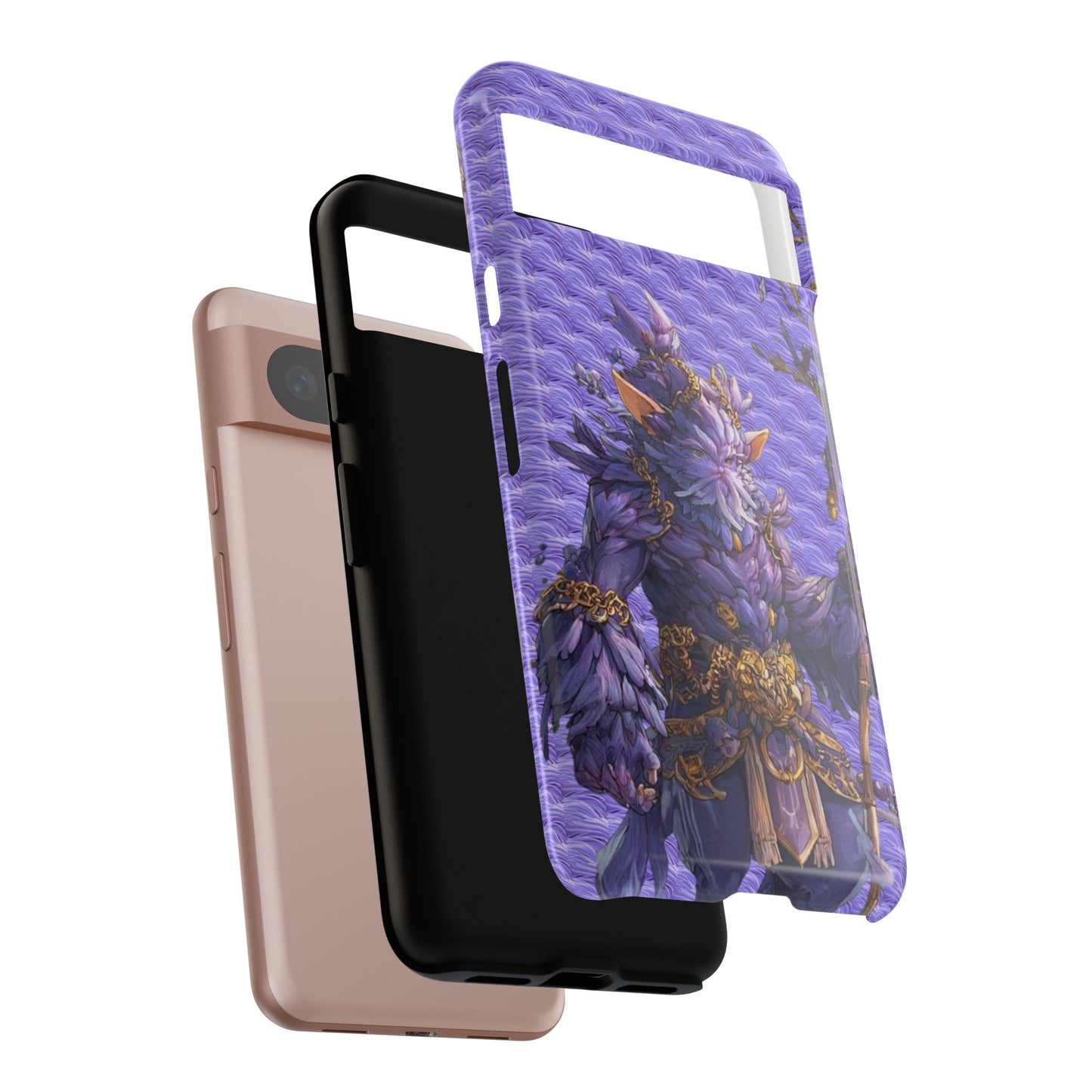 MOUMONS004 Purple Fantasy Warrior Phone Case – "Smoothie Waguizi" Art Protective Cover
