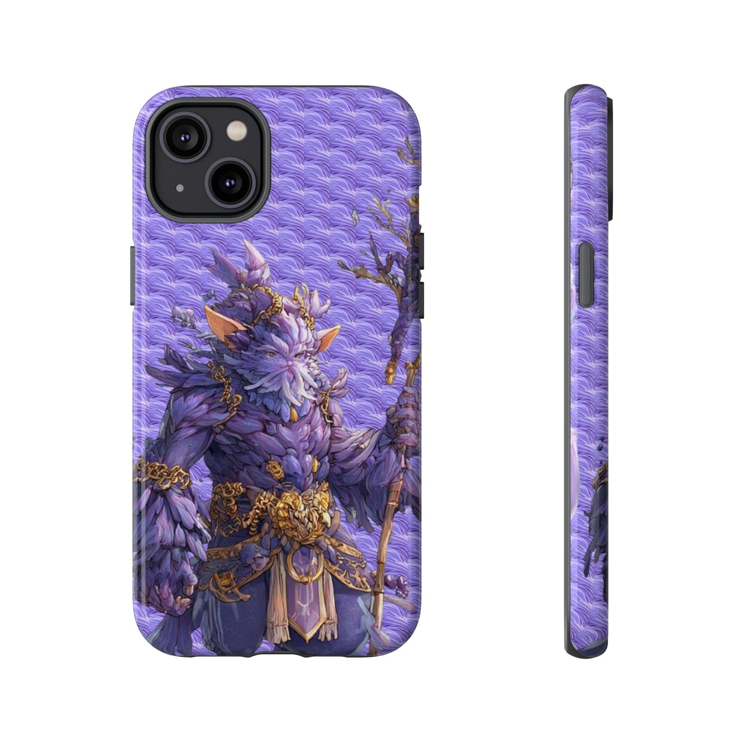 MOUMONS004 Purple Fantasy Warrior Phone Case – "Smoothie Waguizi" Art Protective Cover