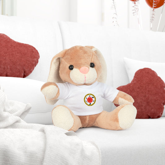 Cute Customizable Plush Toy with T-Shirt, Gift for Kids, Birthday Present, Stuffed Animal with T-Shirt, Cuddle Buddy for All Ages