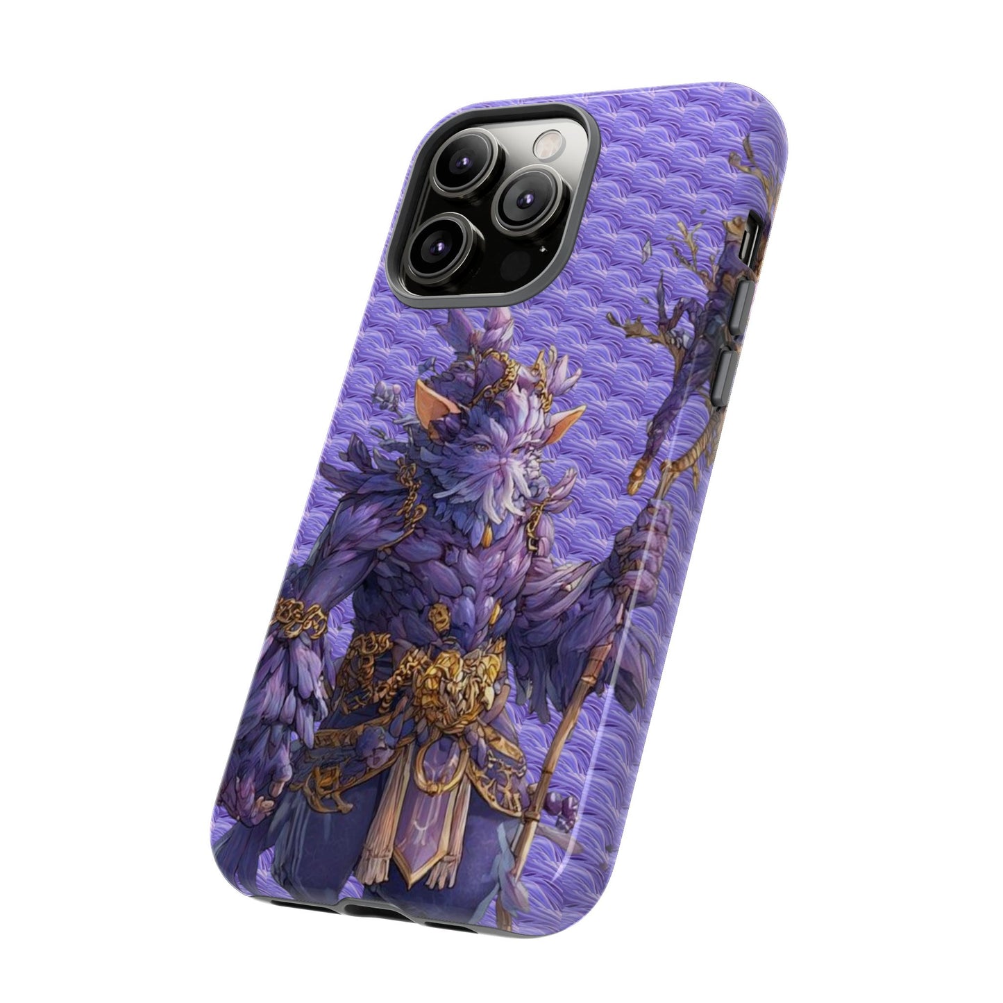 MOUMONS004 Purple Fantasy Warrior Phone Case – "Smoothie Waguizi" Art Protective Cover