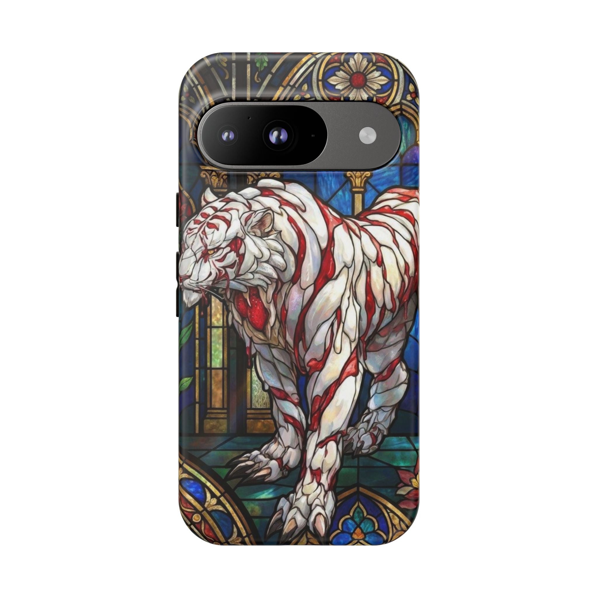 MOUMONS0011 special Stained Glass Phone Case — Protective Tough Case with Gothic Cathedral Design