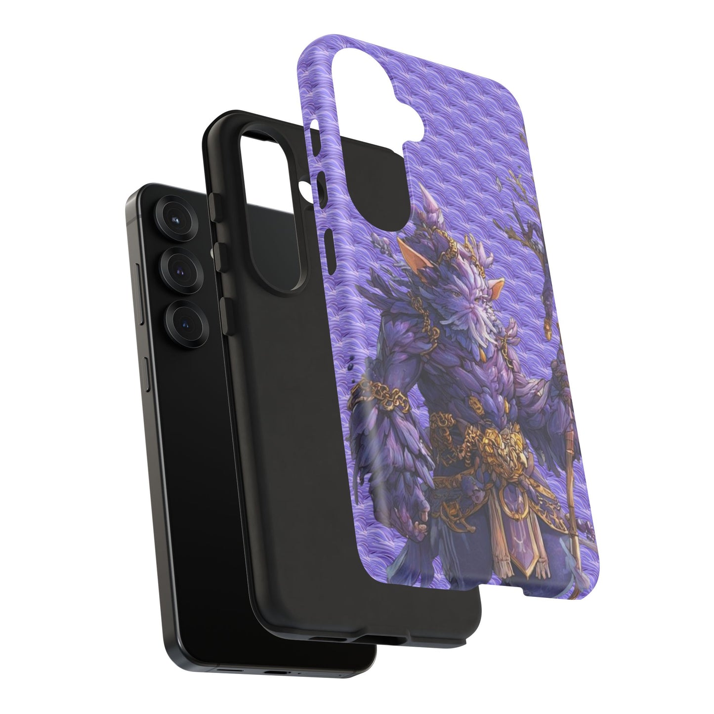 MOUMONS004 Purple Fantasy Warrior Phone Case – "Smoothie Waguizi" Art Protective Cover