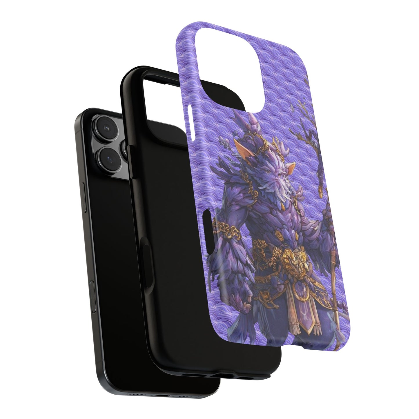 MOUMONS004 Purple Fantasy Warrior Phone Case – "Smoothie Waguizi" Art Protective Cover