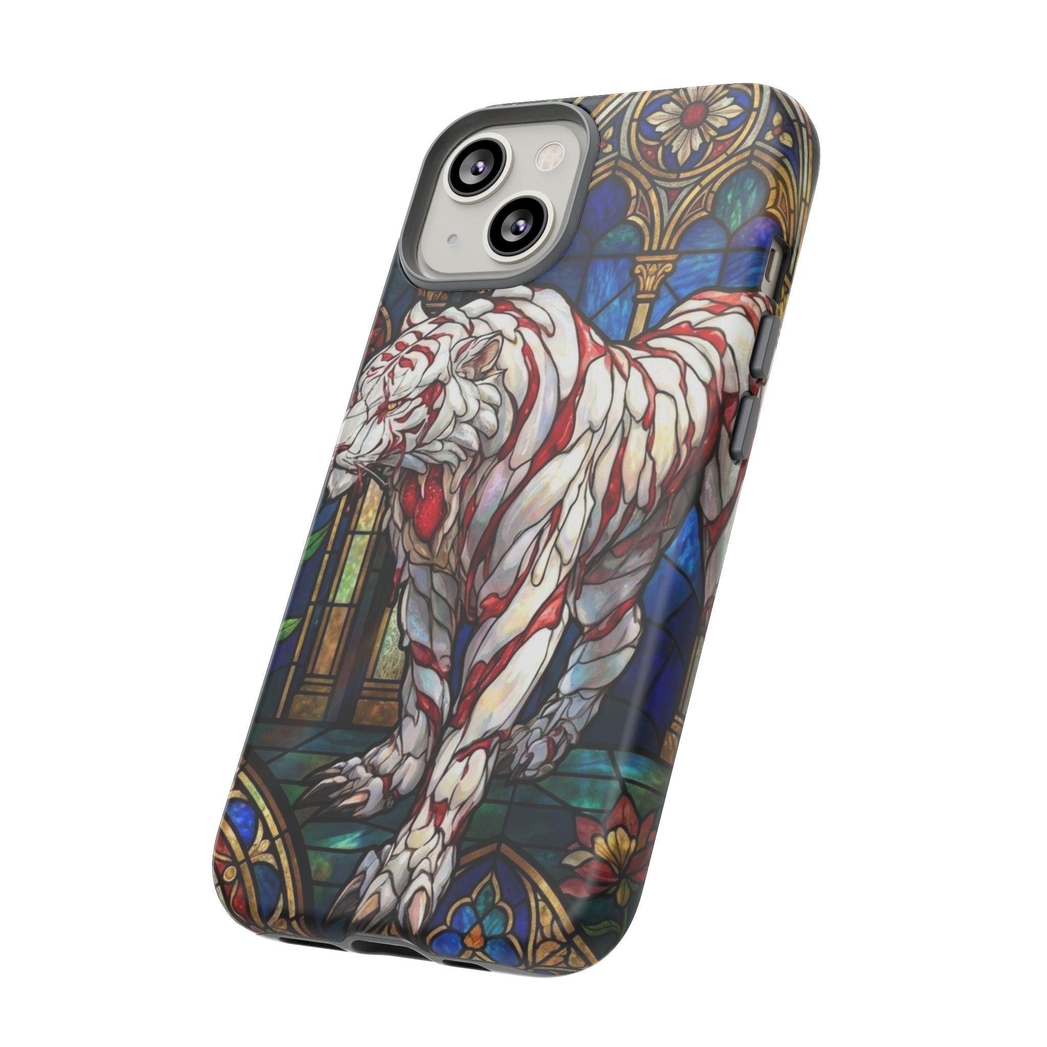 MOUMONS0011 special Stained Glass Phone Case — Protective Tough Case with Gothic Cathedral Design