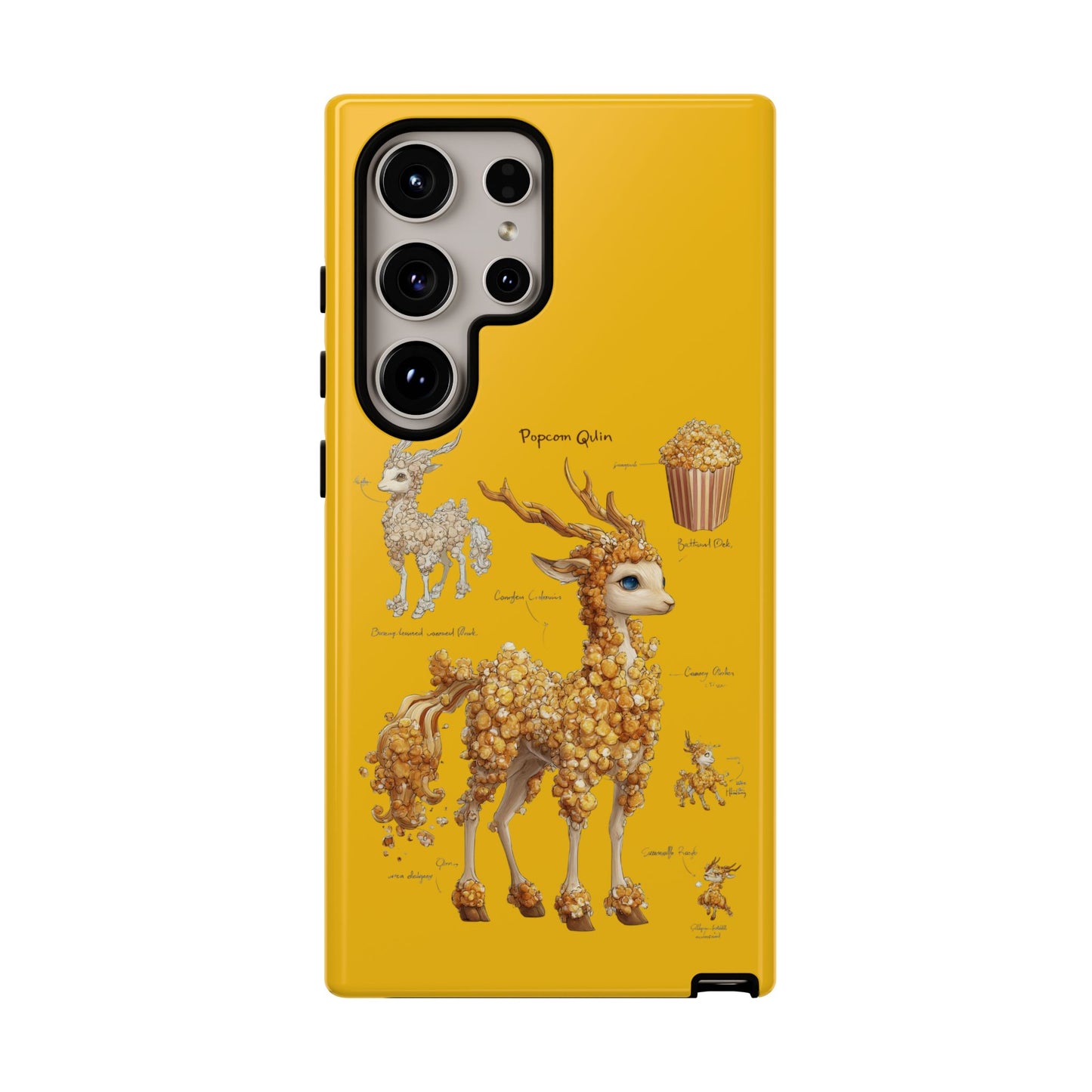 MOUMONS001 Popcorn Deer Phone Case – Cute Kawaii Snack Animal Protective Cover
